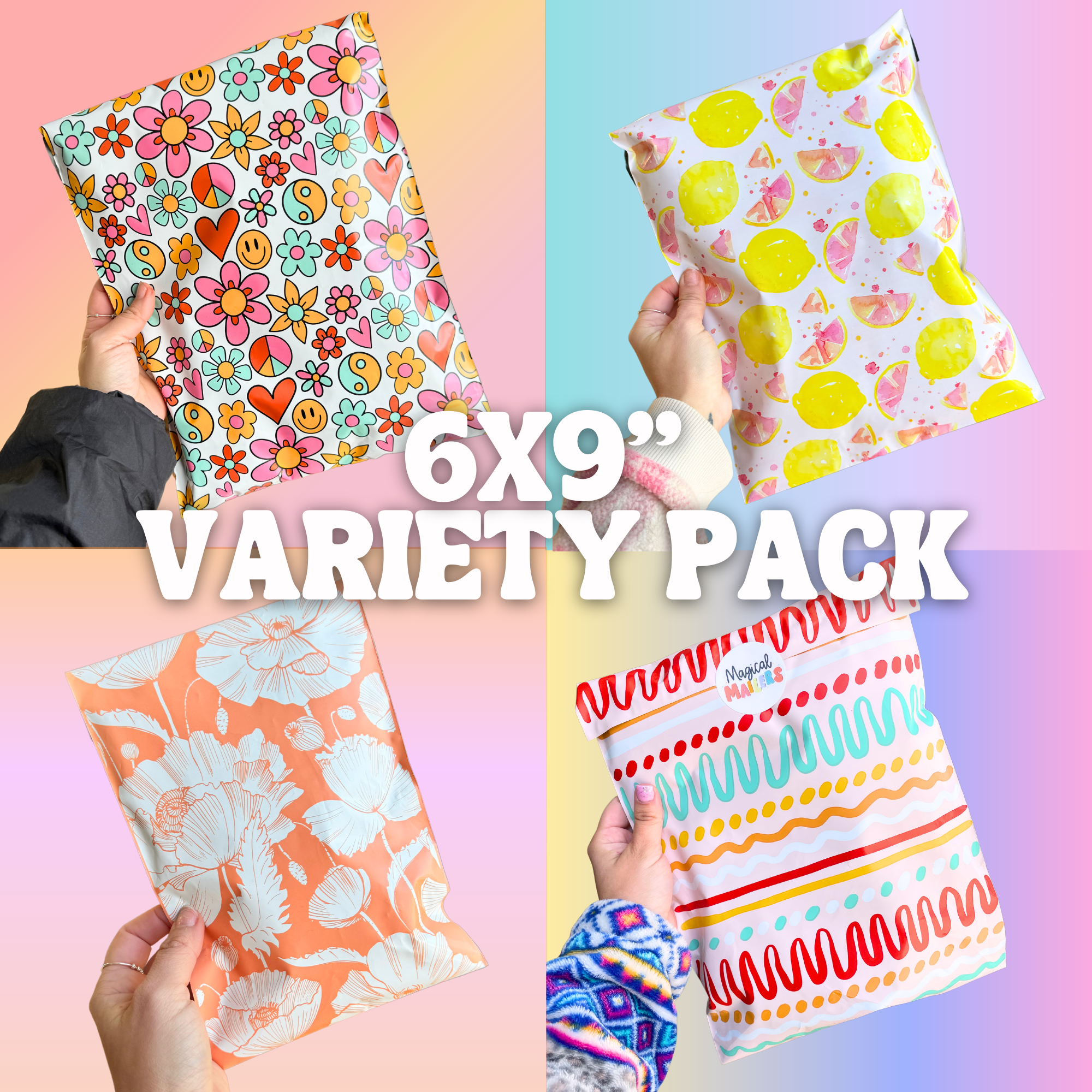 6x9" Pink Variety Pack (100ct)
