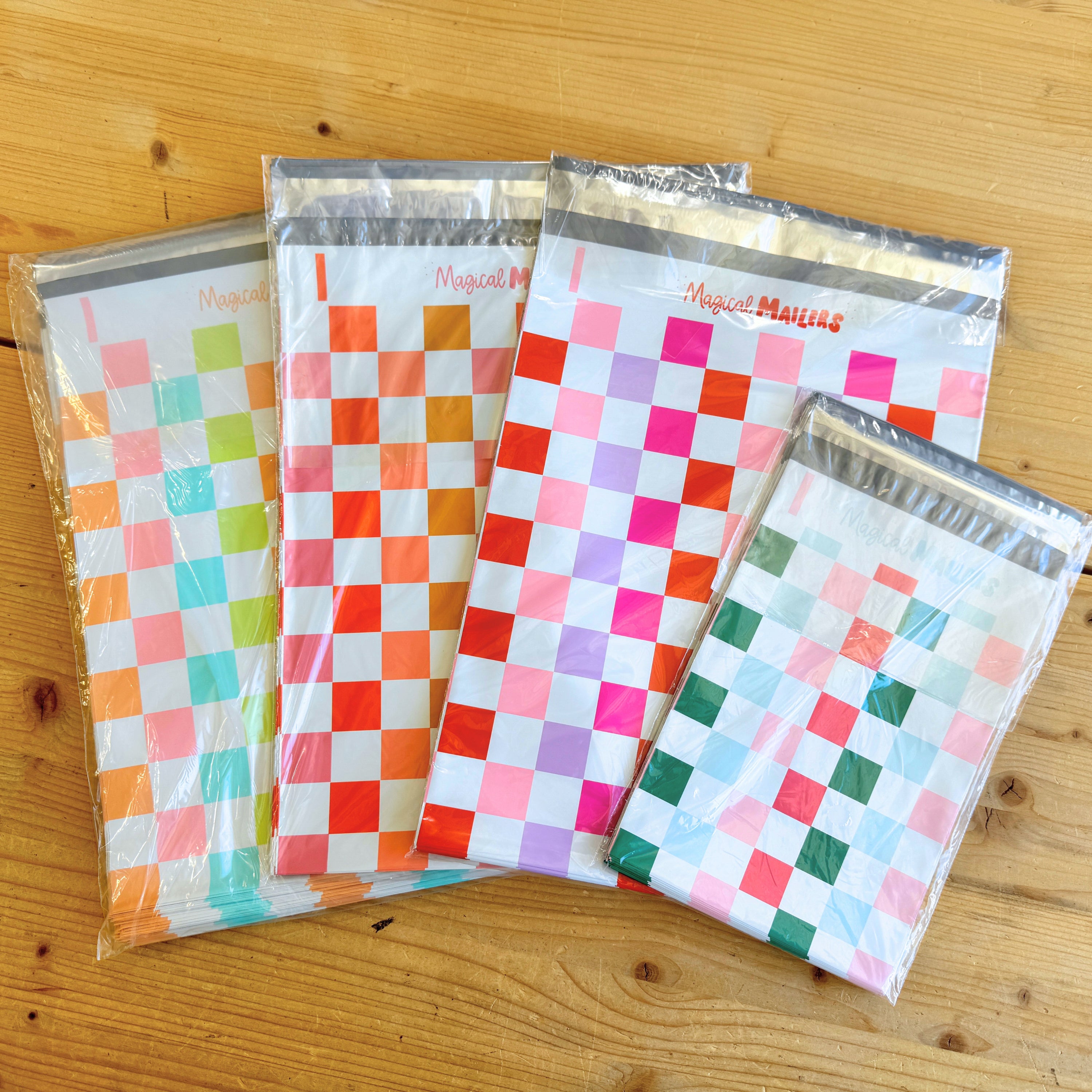 *IMPERFECT* Pink Checkered Poly Mailer
