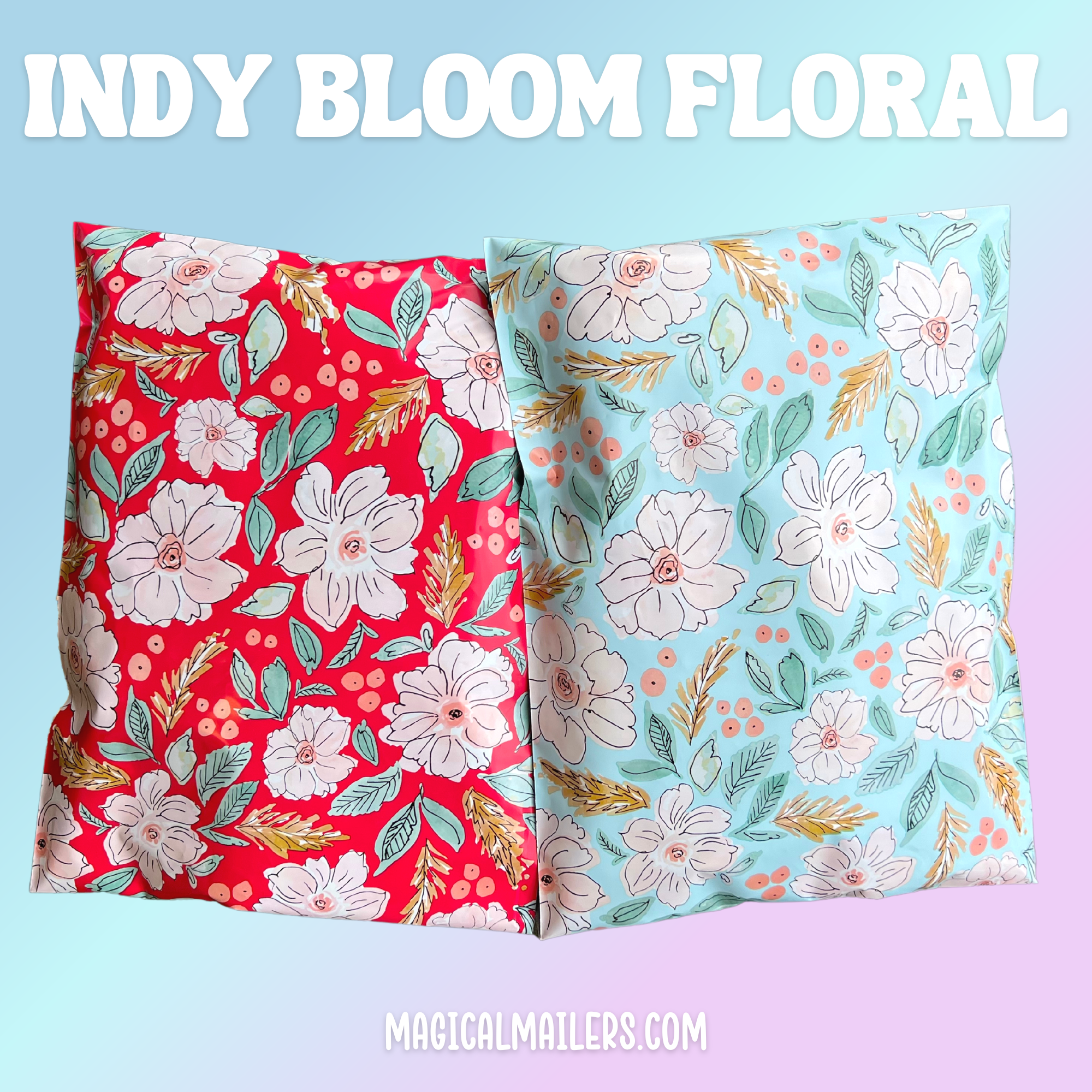 Indy Bloom Blue Poly Mailer