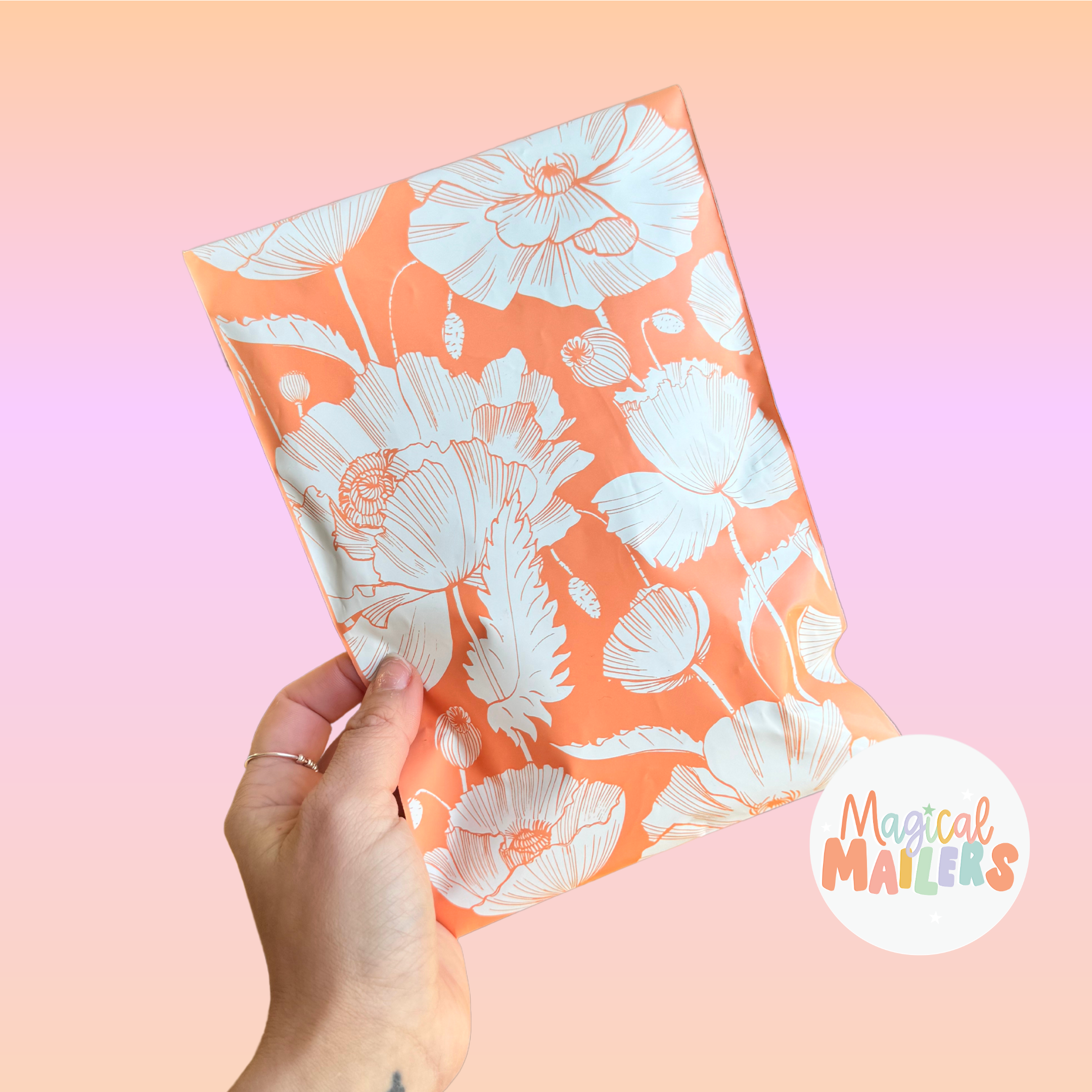 6x9" Coral Bloom Poly Mailer