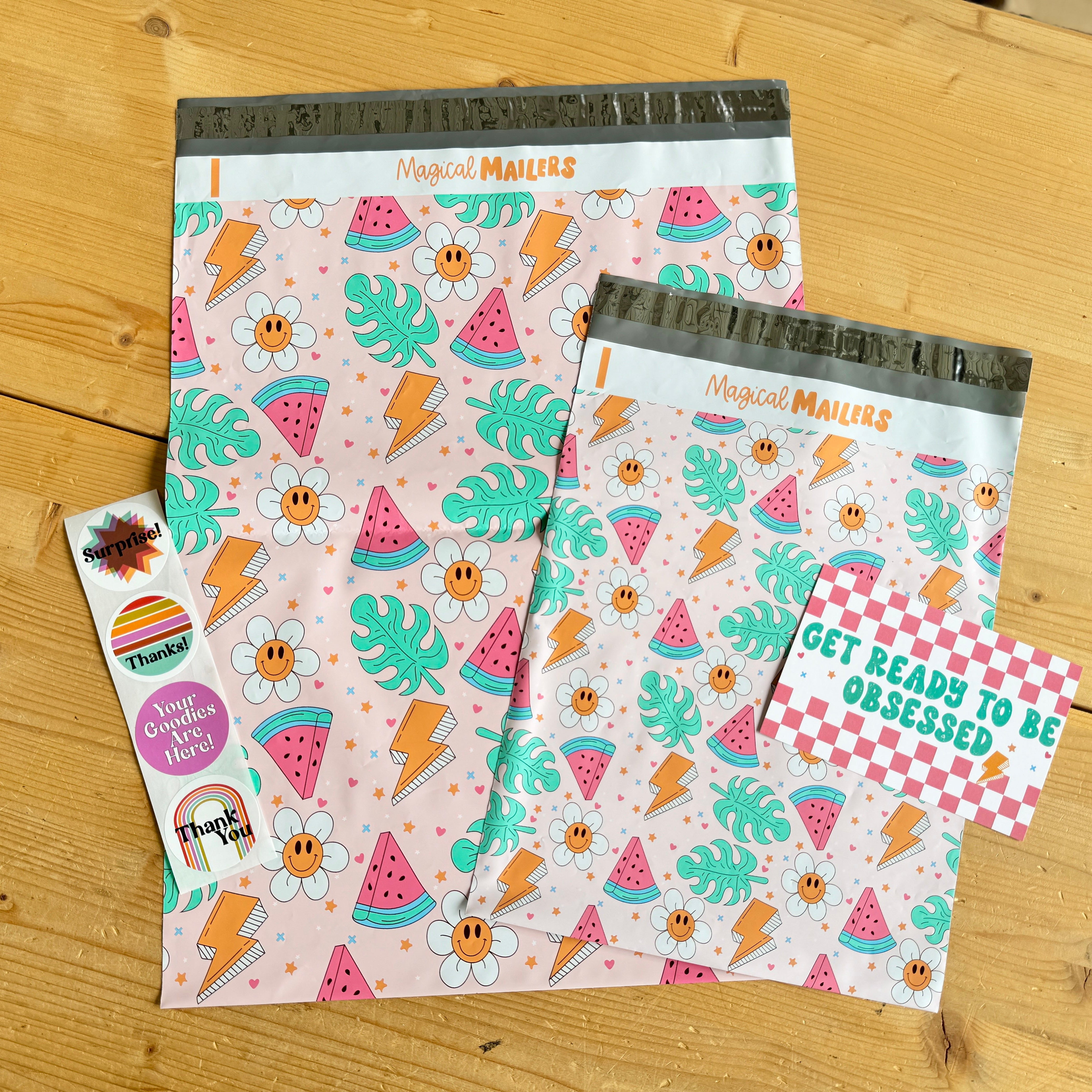 Bright Retro Sticker Roll