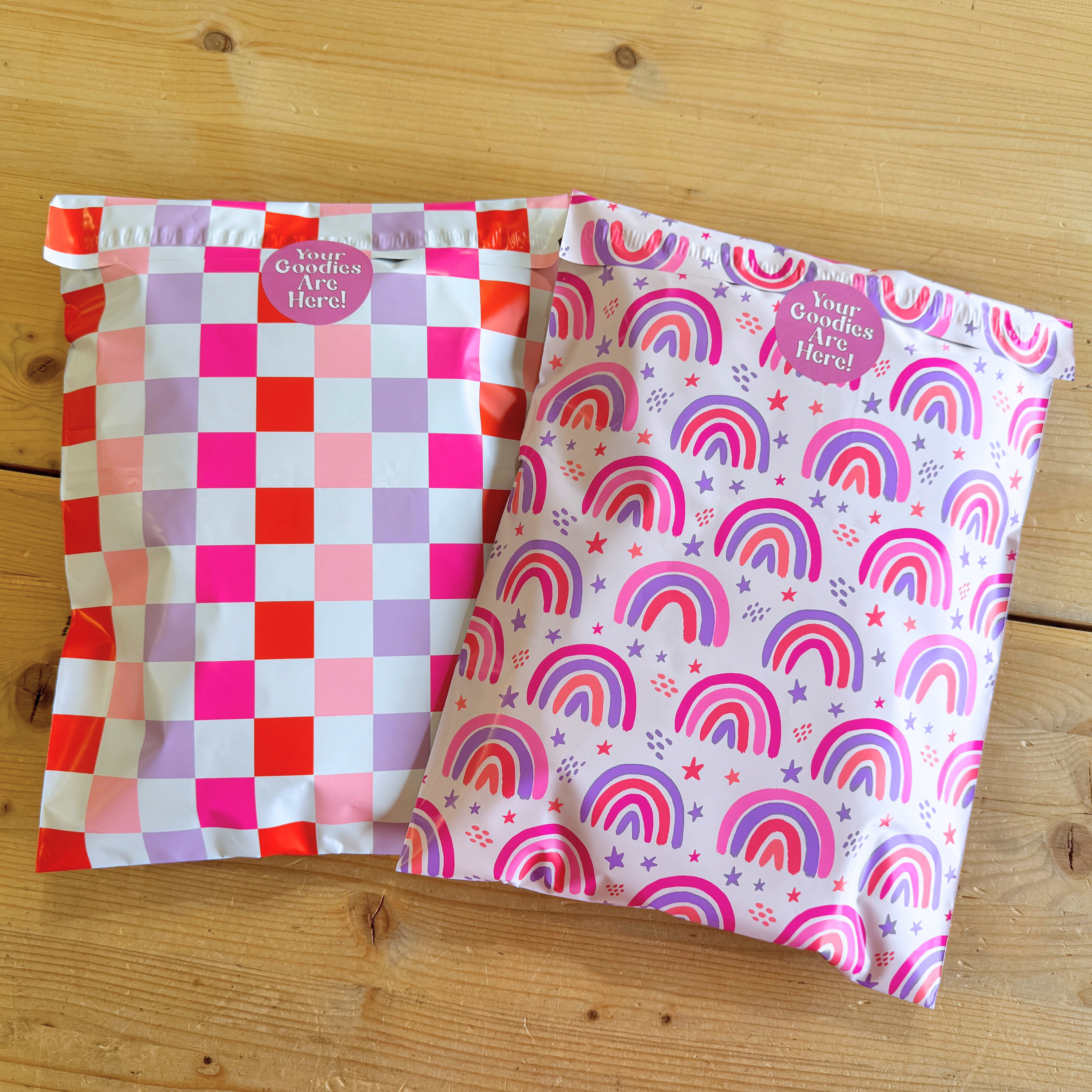 *IMPERFECT* Pink Checkered Poly Mailer