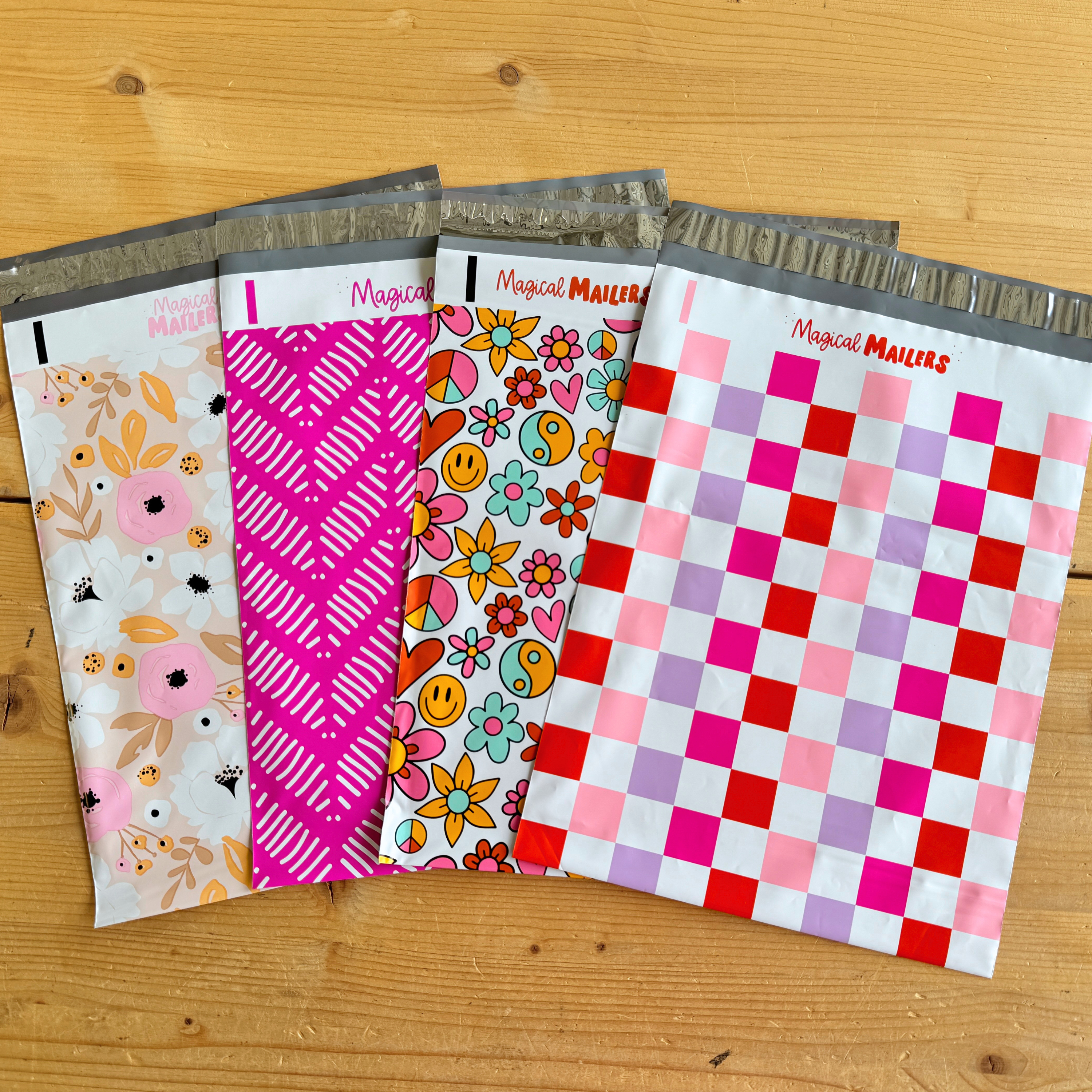 *IMPERFECT* Pink Checkered Poly Mailer