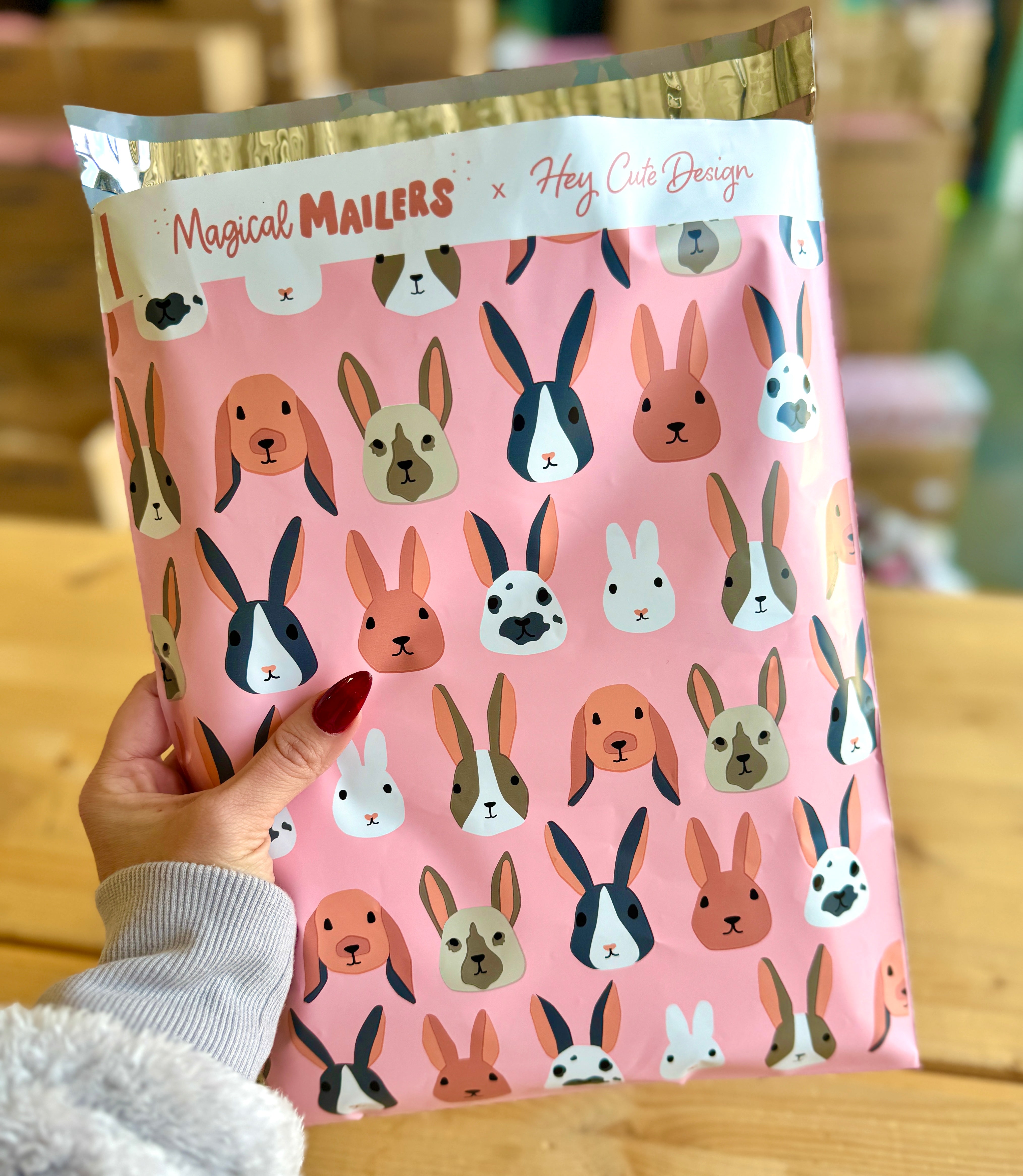 Cottontail Cuties (Pink) Poly Mailer