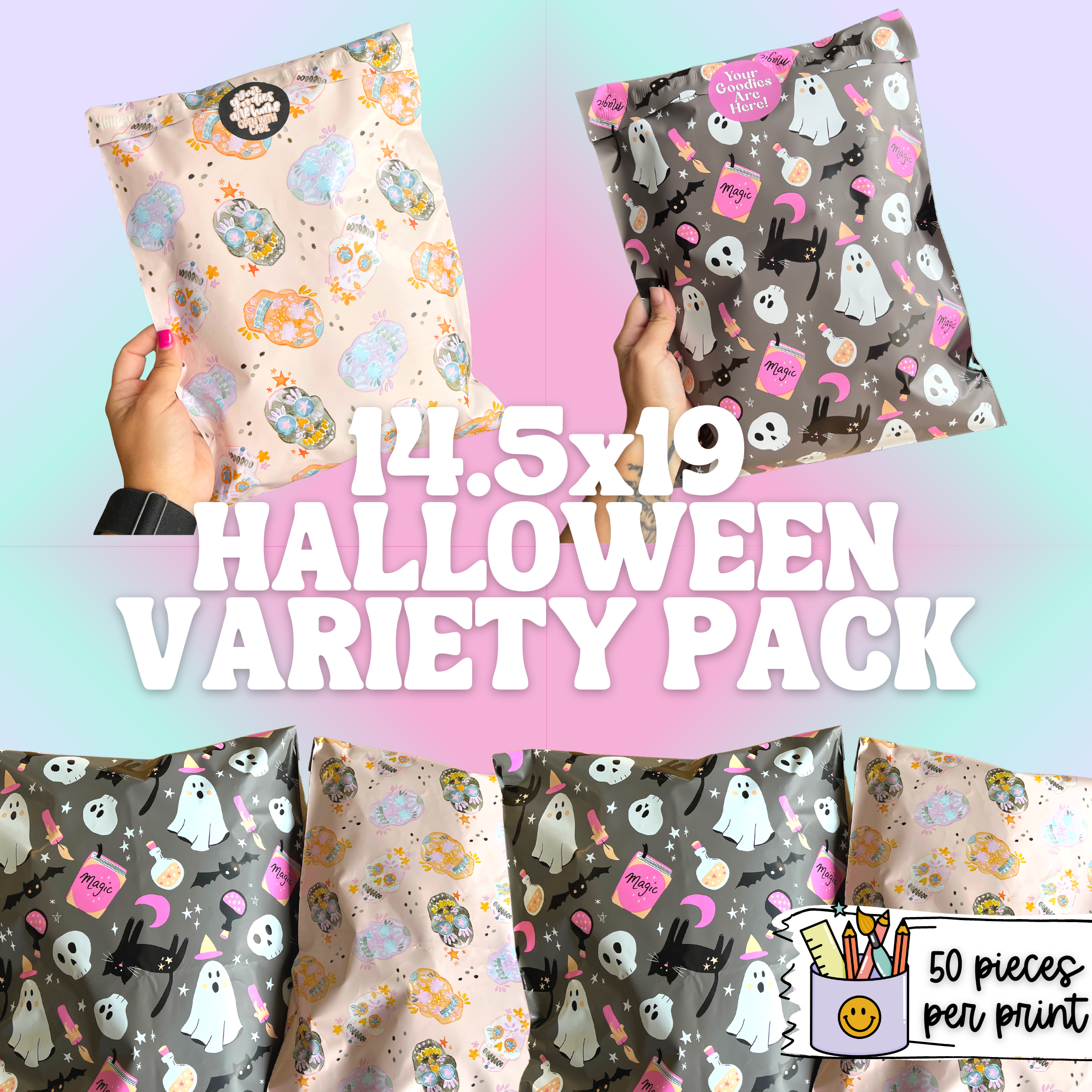 14.5x19" Halloween Variety Pack (100ct)