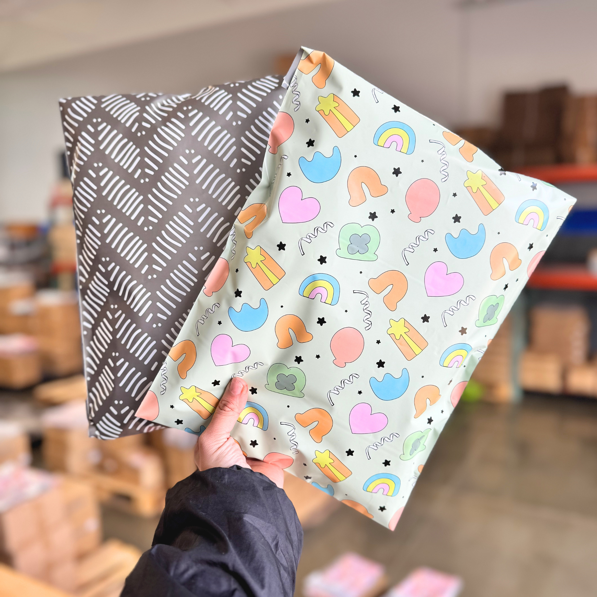 Black Zig Zag Poly Mailer