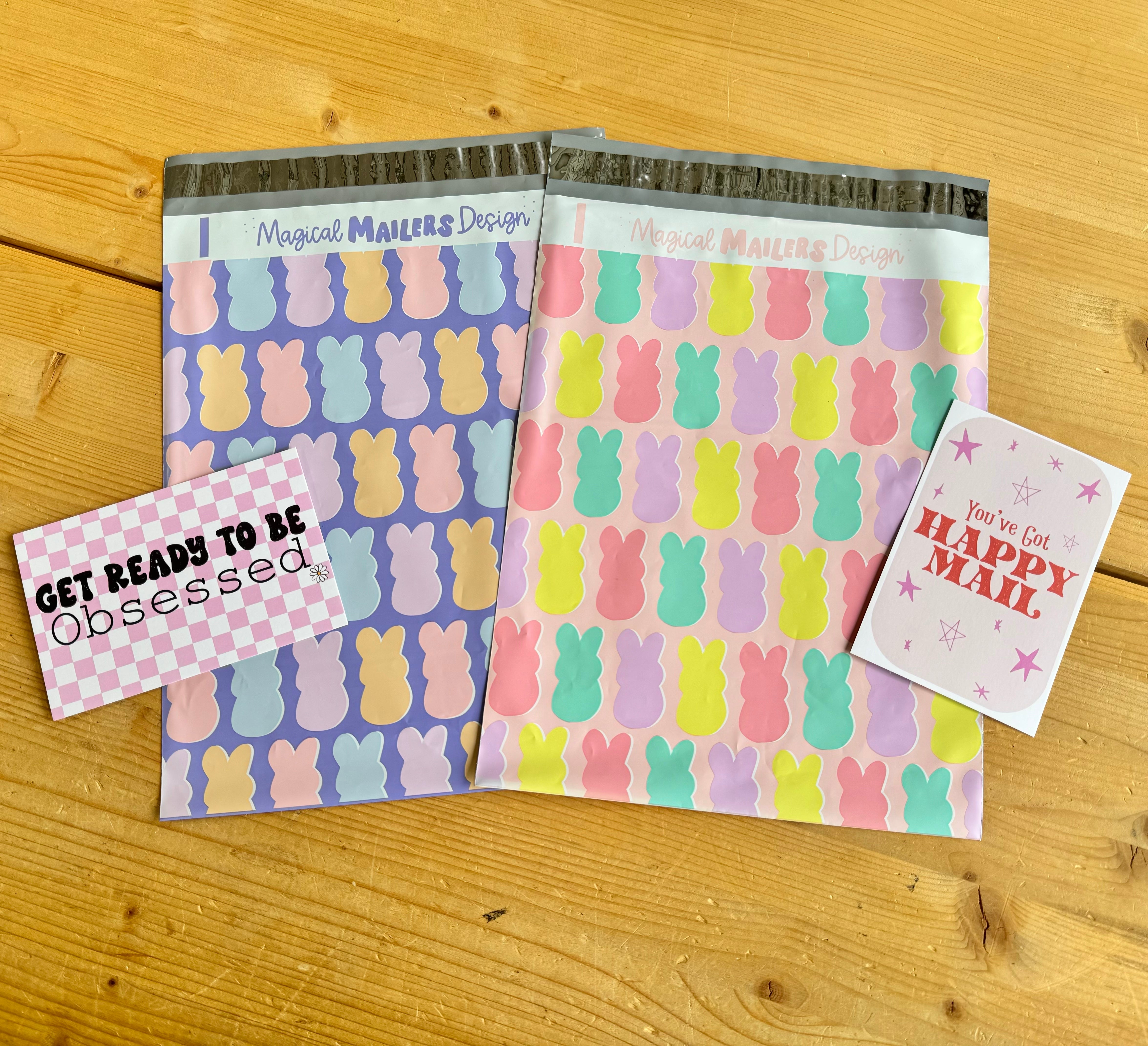 Pastel Bunnies (Pink) Poly Mailer