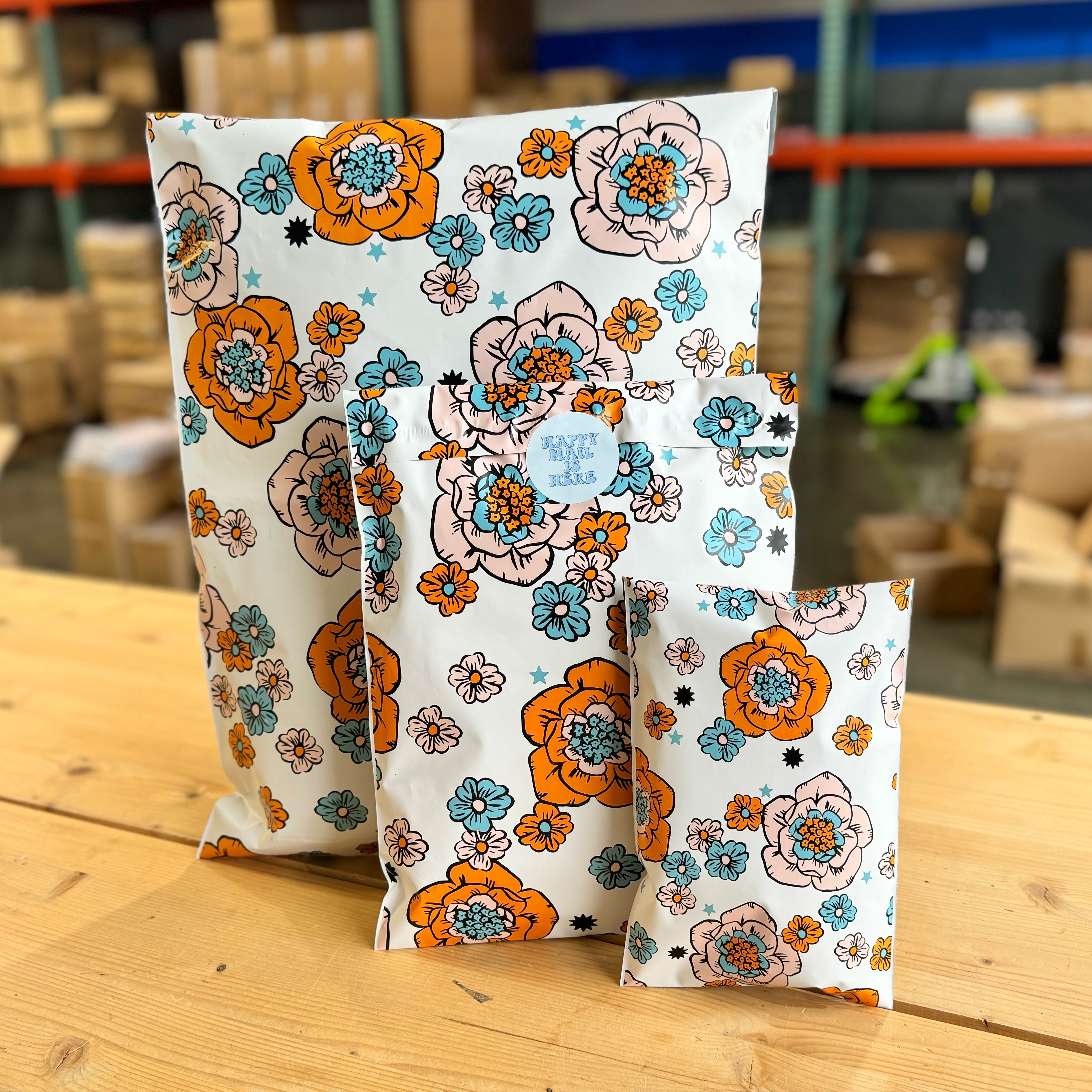 Retro Spring Floral Poly Mailer