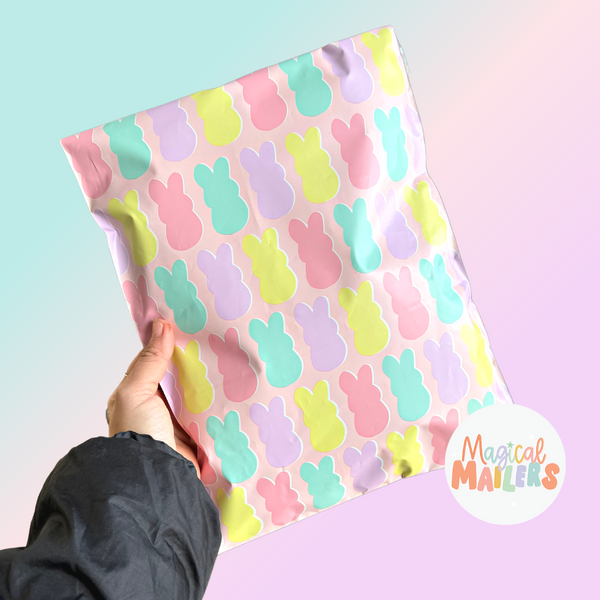 Pastel Bunnies (Pink) Poly Mailer