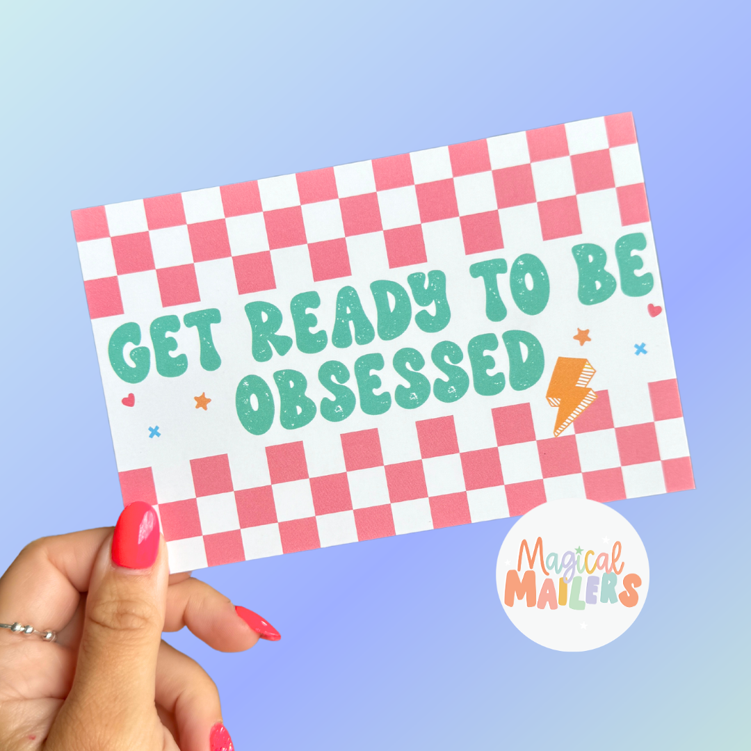 Pink/Teal Obsessed Insert Card