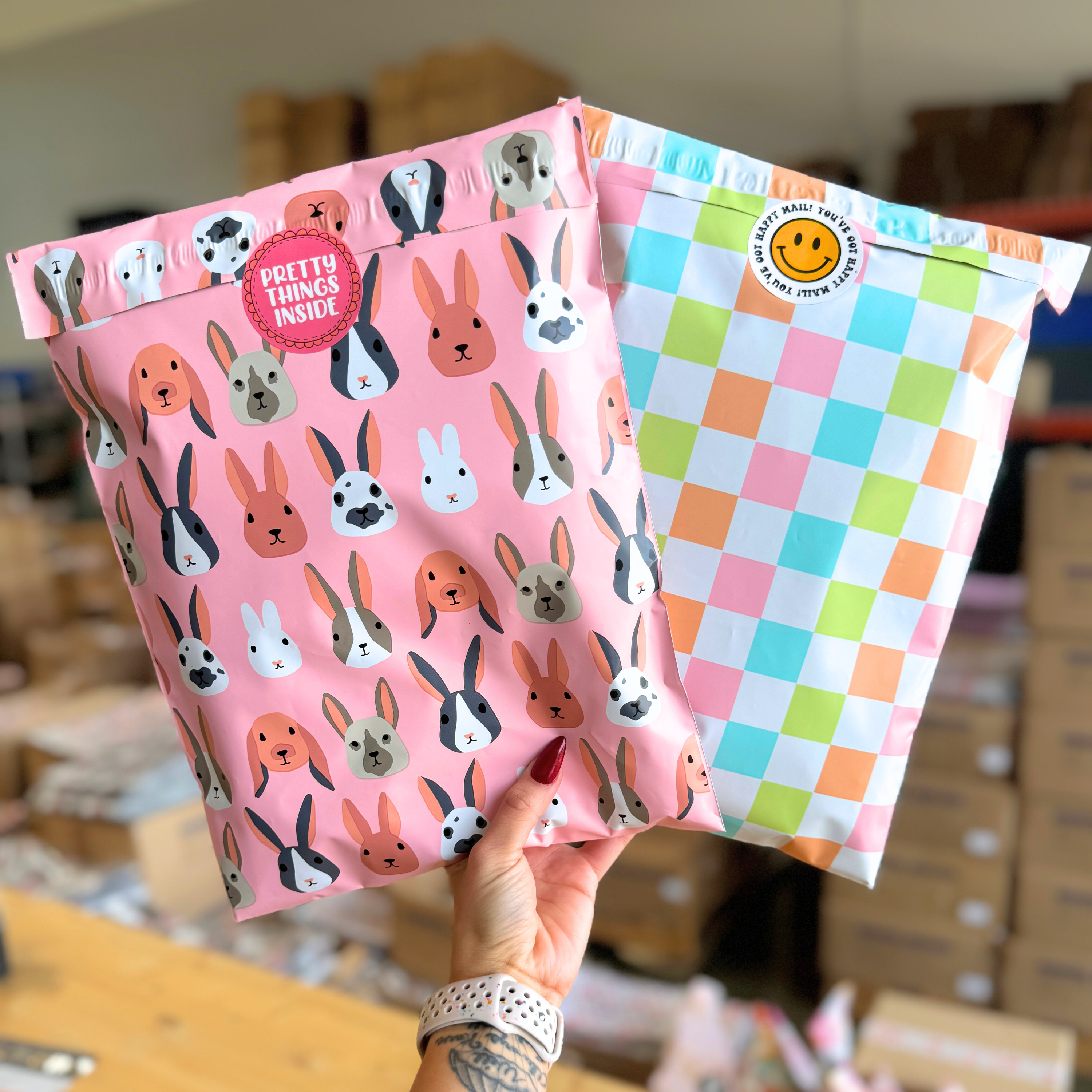 Cottontail Cuties (Pink) Poly Mailer