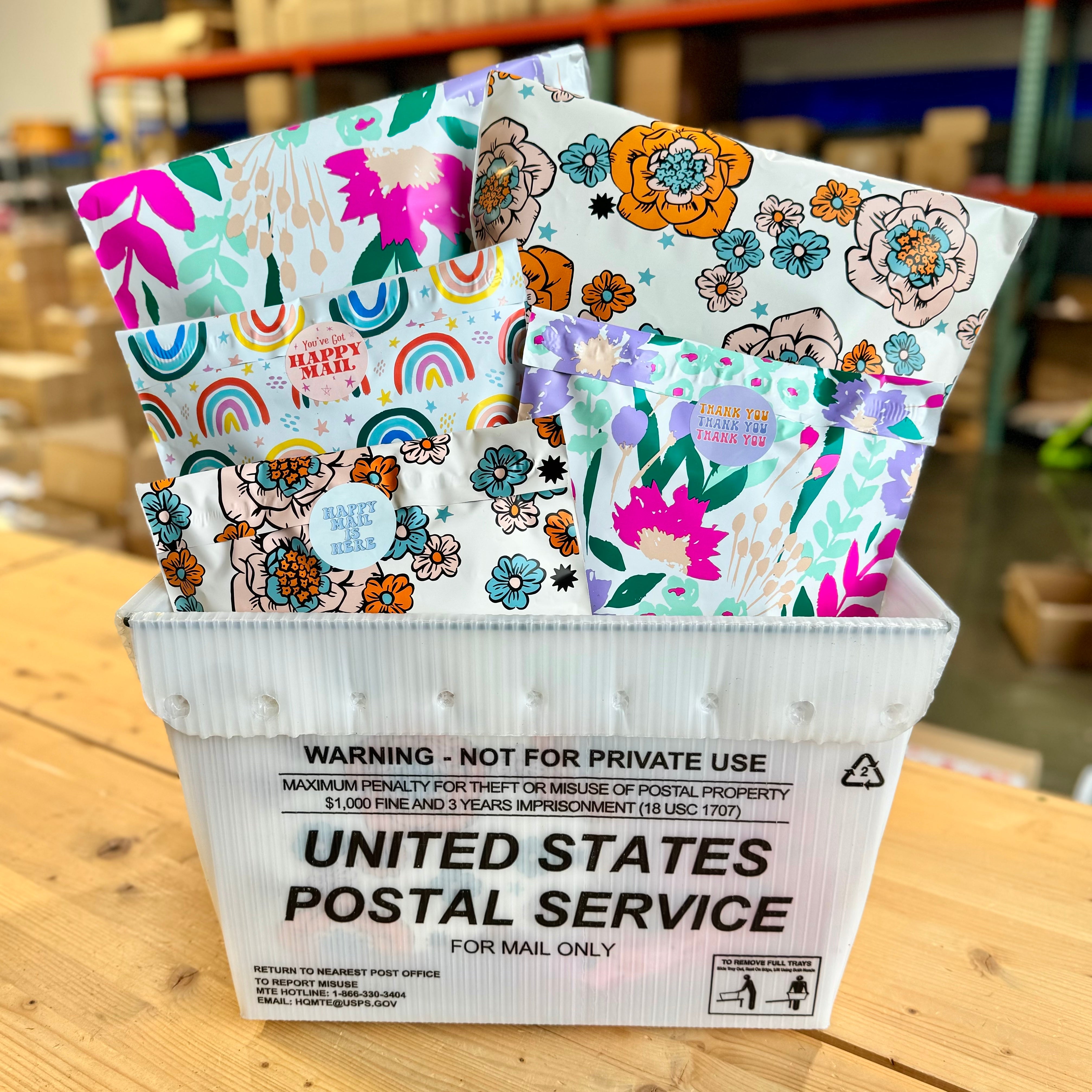 Retro Spring Floral Poly Mailer