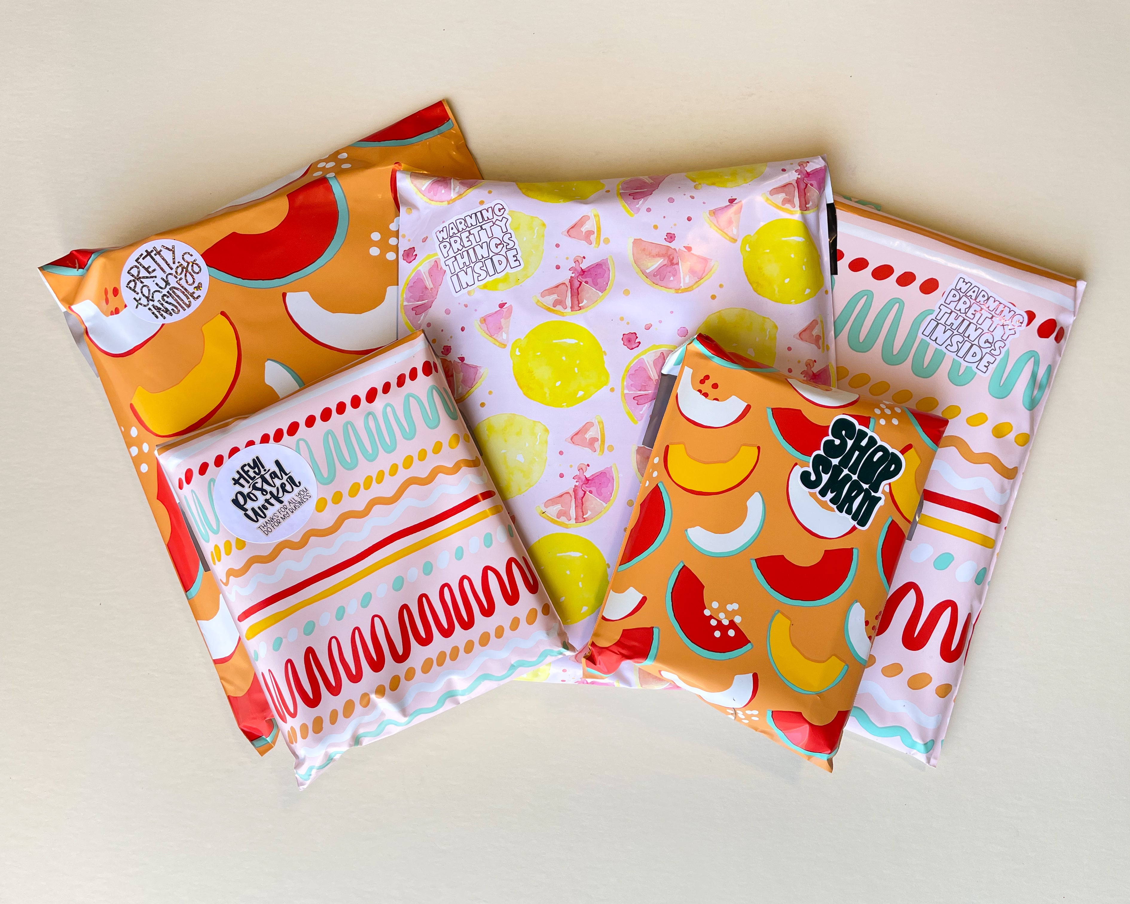 6x9" Summer Squiggles Poly Mailer