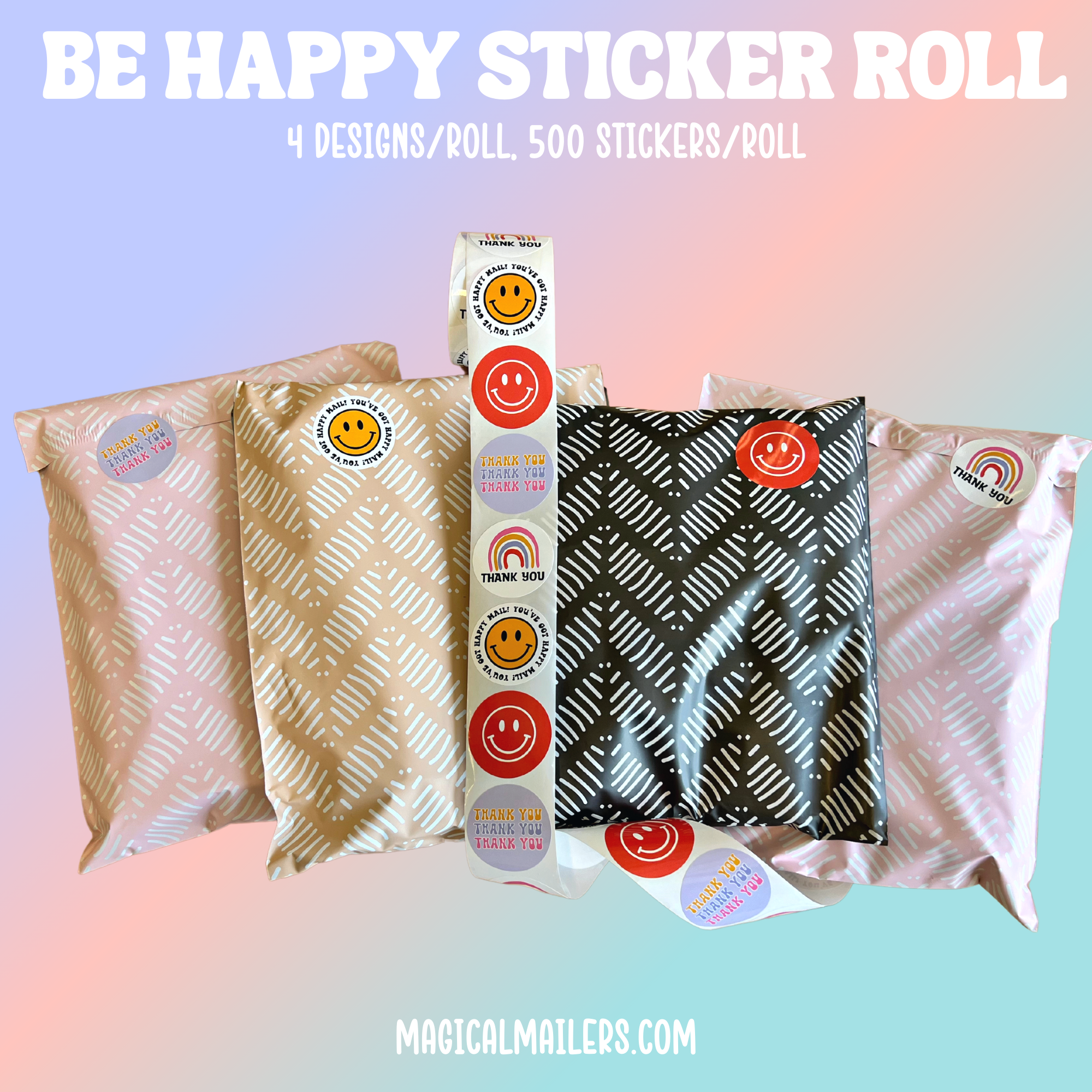 Black Zig Zag Poly Mailer