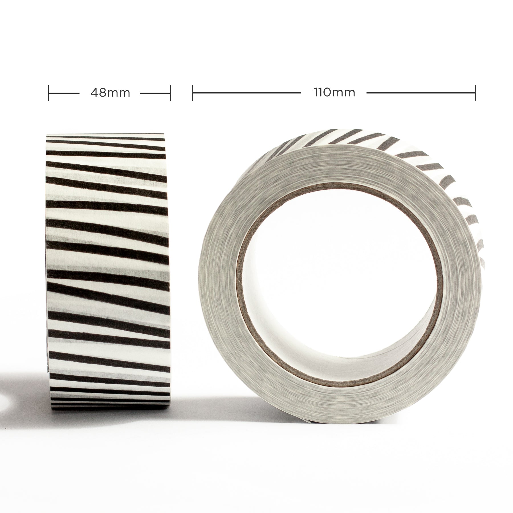 Paper Tape - White with Black Stripes - Magical Mailers