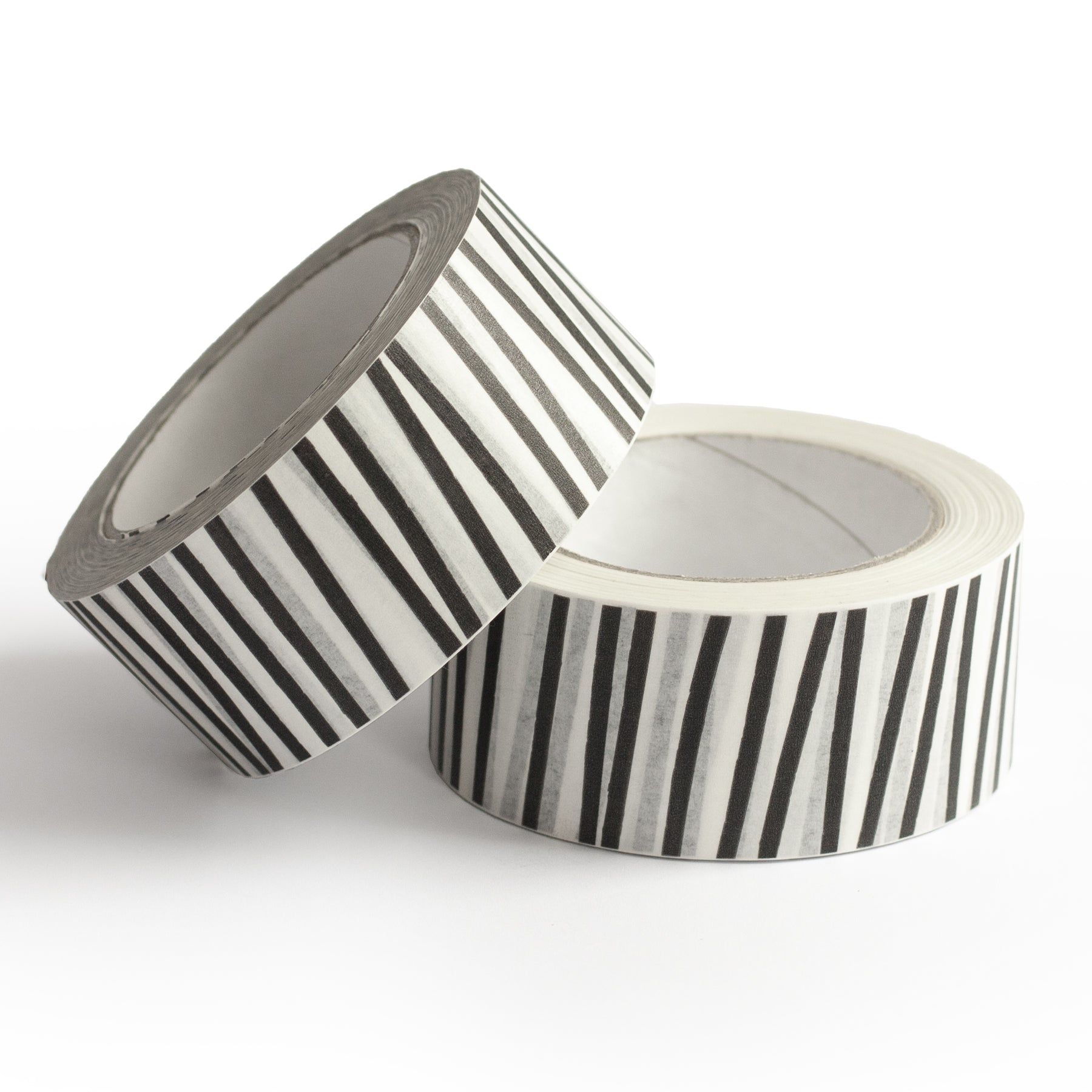 Paper Tape - White with Black Stripes - Magical Mailers
