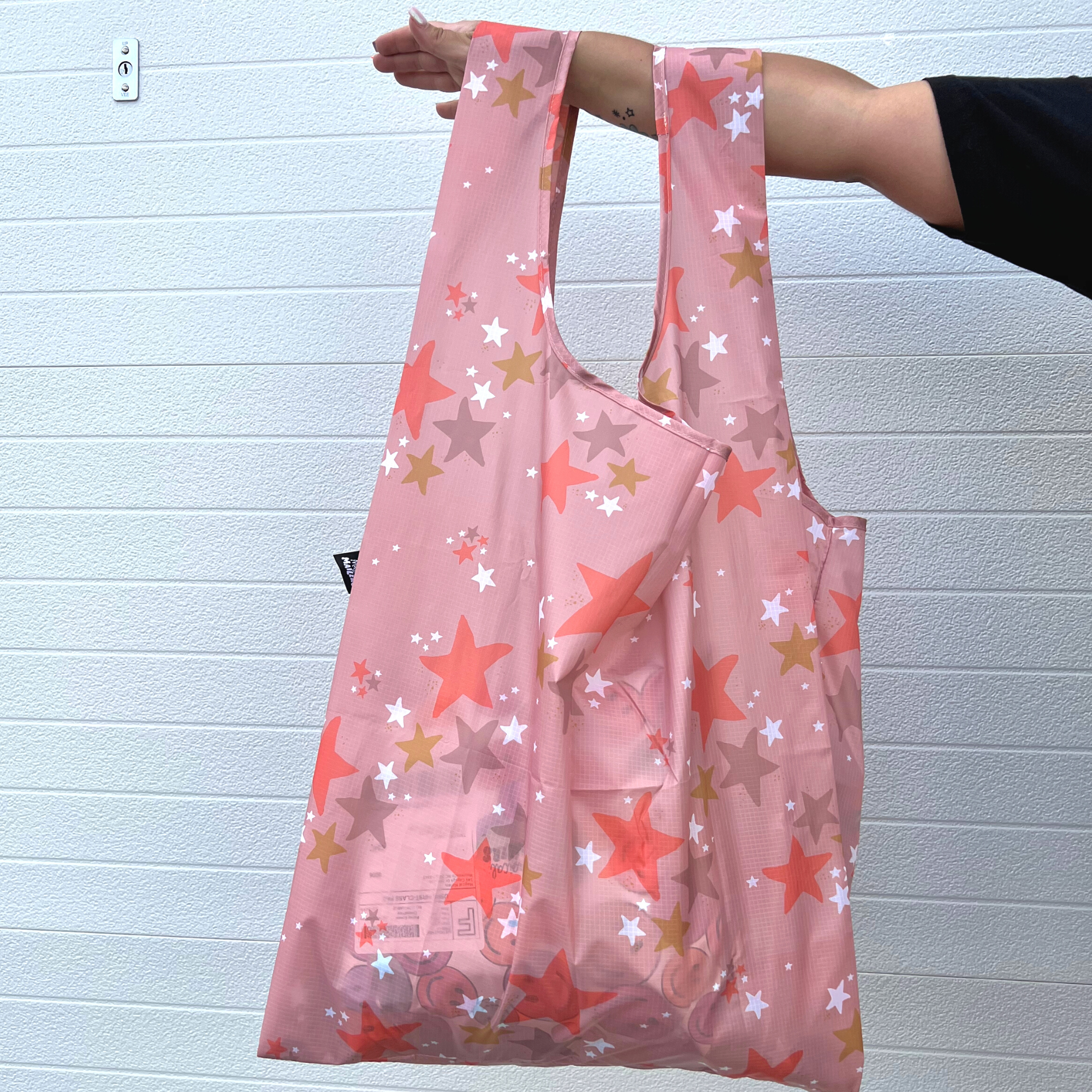 Mauve Stardust Large Reusable Bag