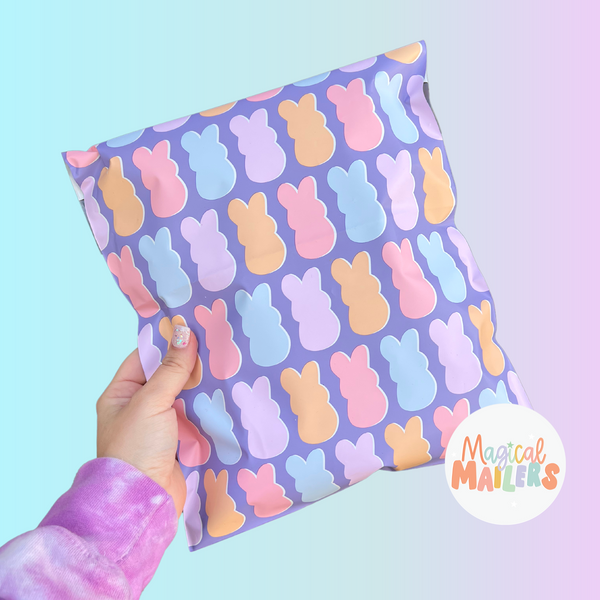 Pastel Bunnies (Purple) Poly Mailer