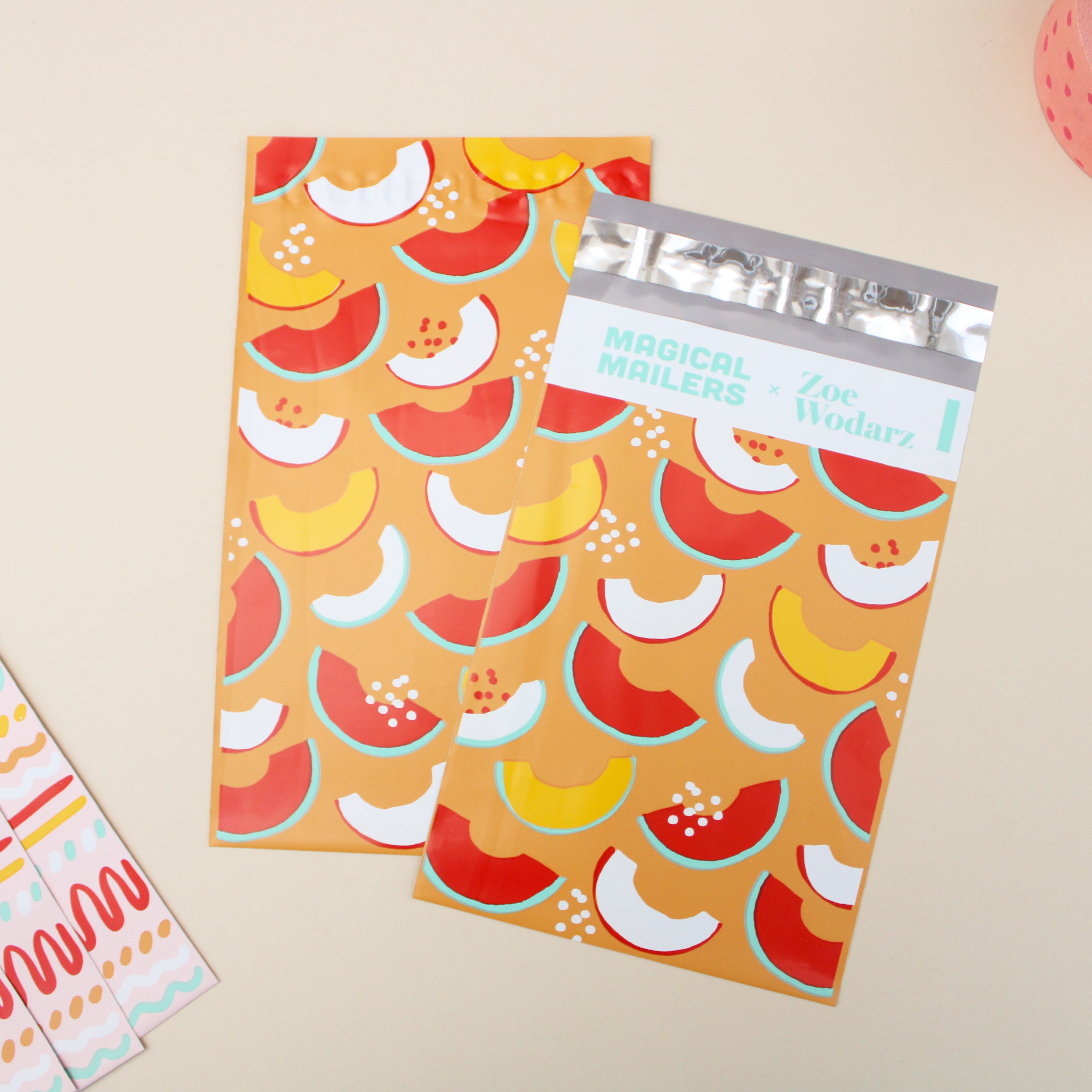6x9" Peachy Slices Poly Mailer