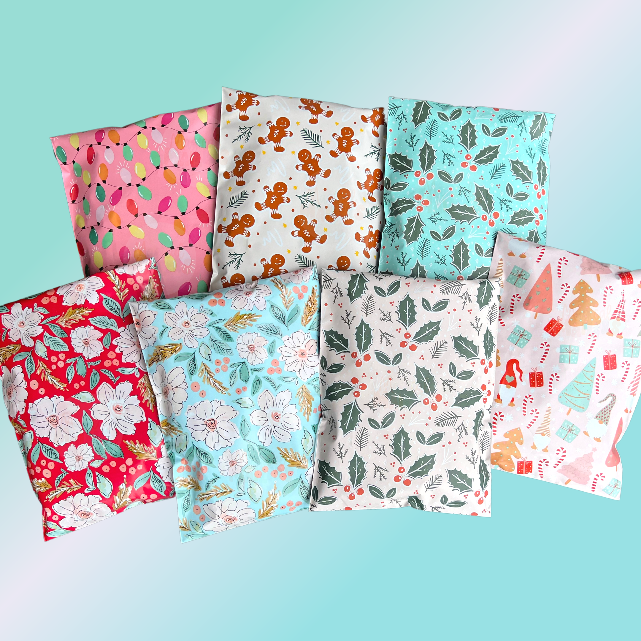 14.5x19" Blue Holly Poly Mailer