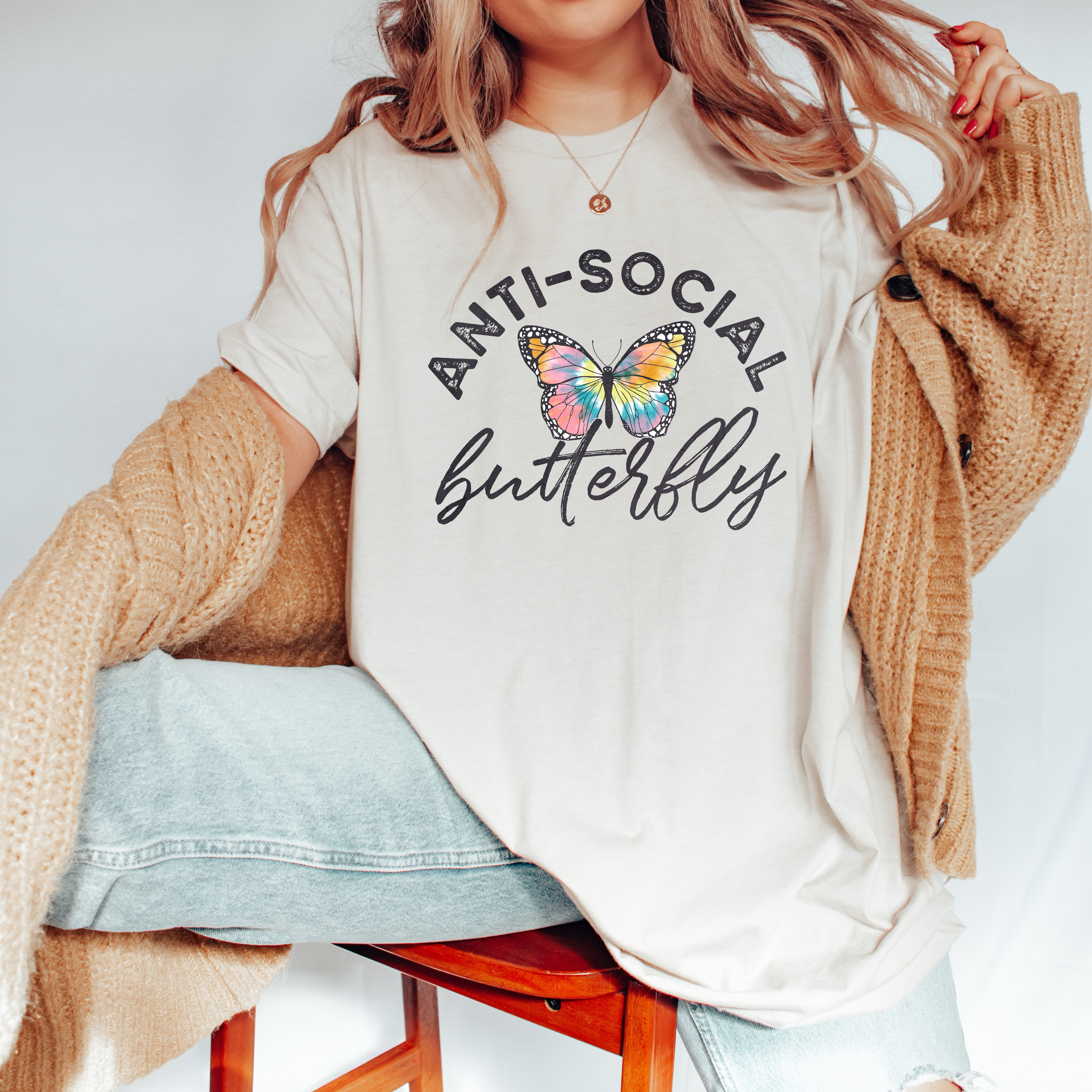 Anti Social Butterfly DTF Transfer