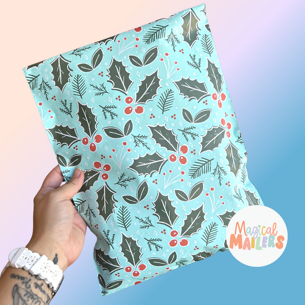 ⭐️IMPERFECT ⭐️ Blue Holly Poly Mailer