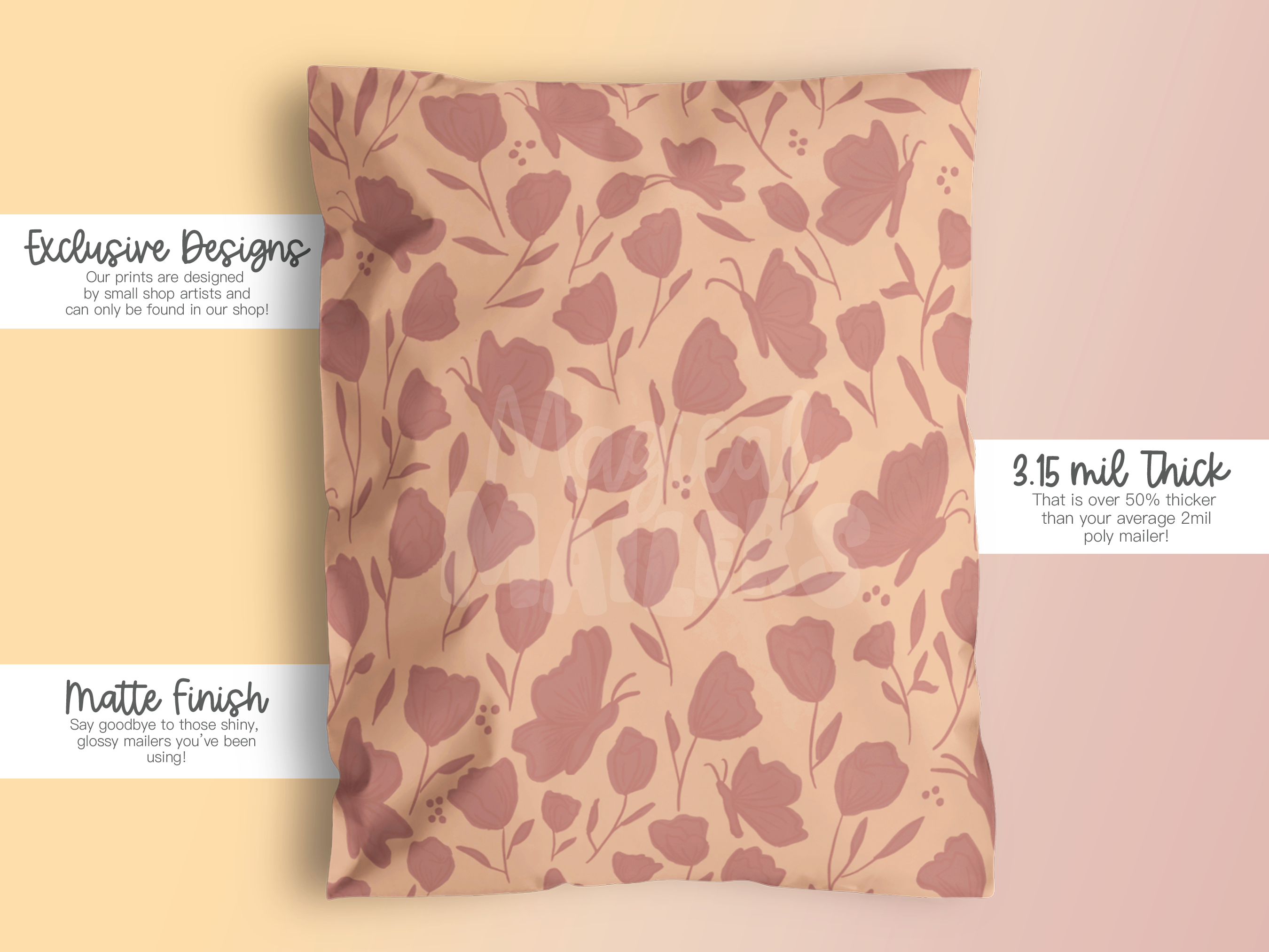 Spring Fling (TAN) Poly Mailer - Magical Mailers