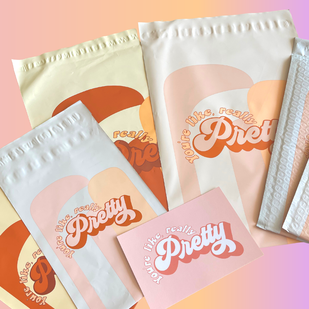 10x13 Poly Mailer - You're Really Pretty (TAN) - Magical Mailers