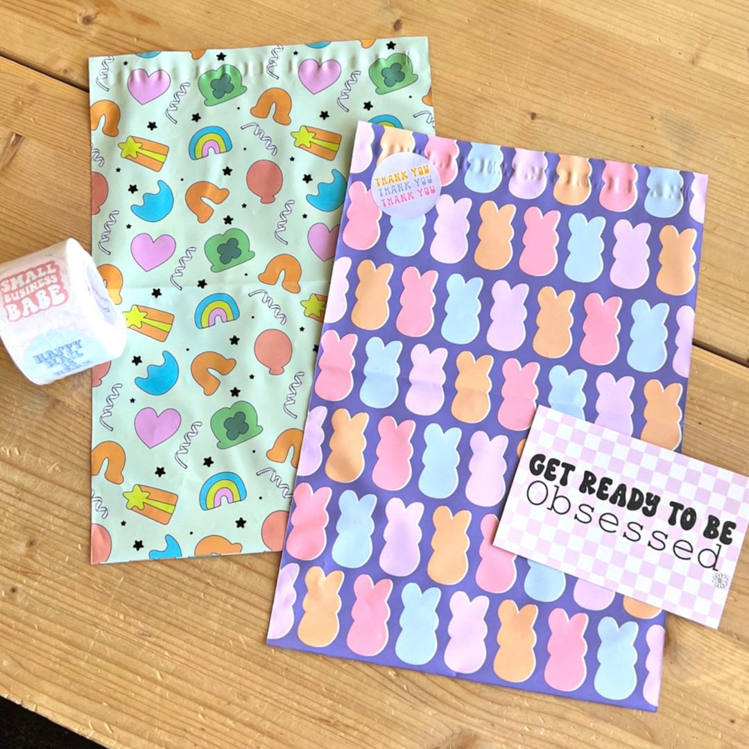 Pastel Bunnies (Purple) Poly Mailer