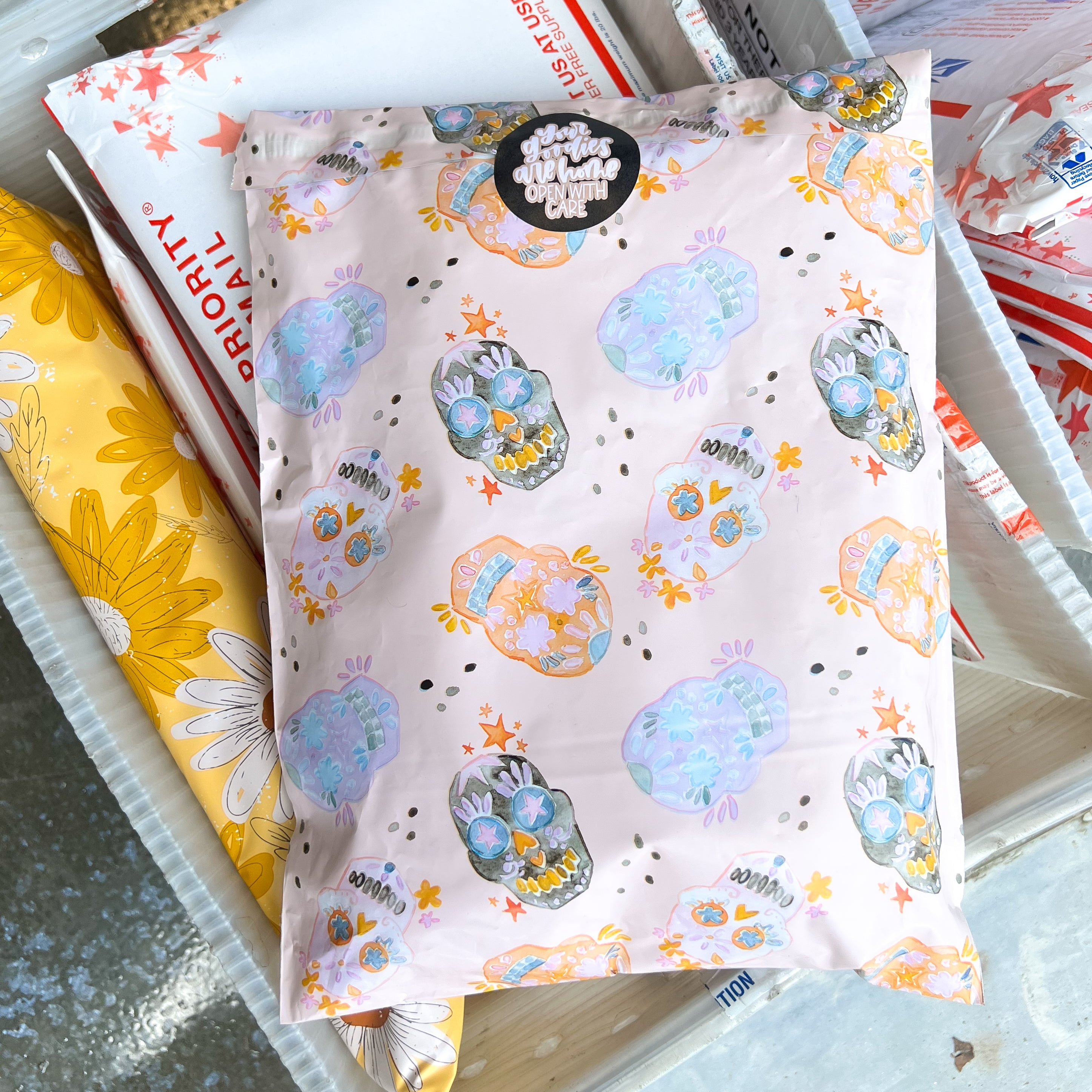 14.5x19" Sugar Skulls Poly Mailer