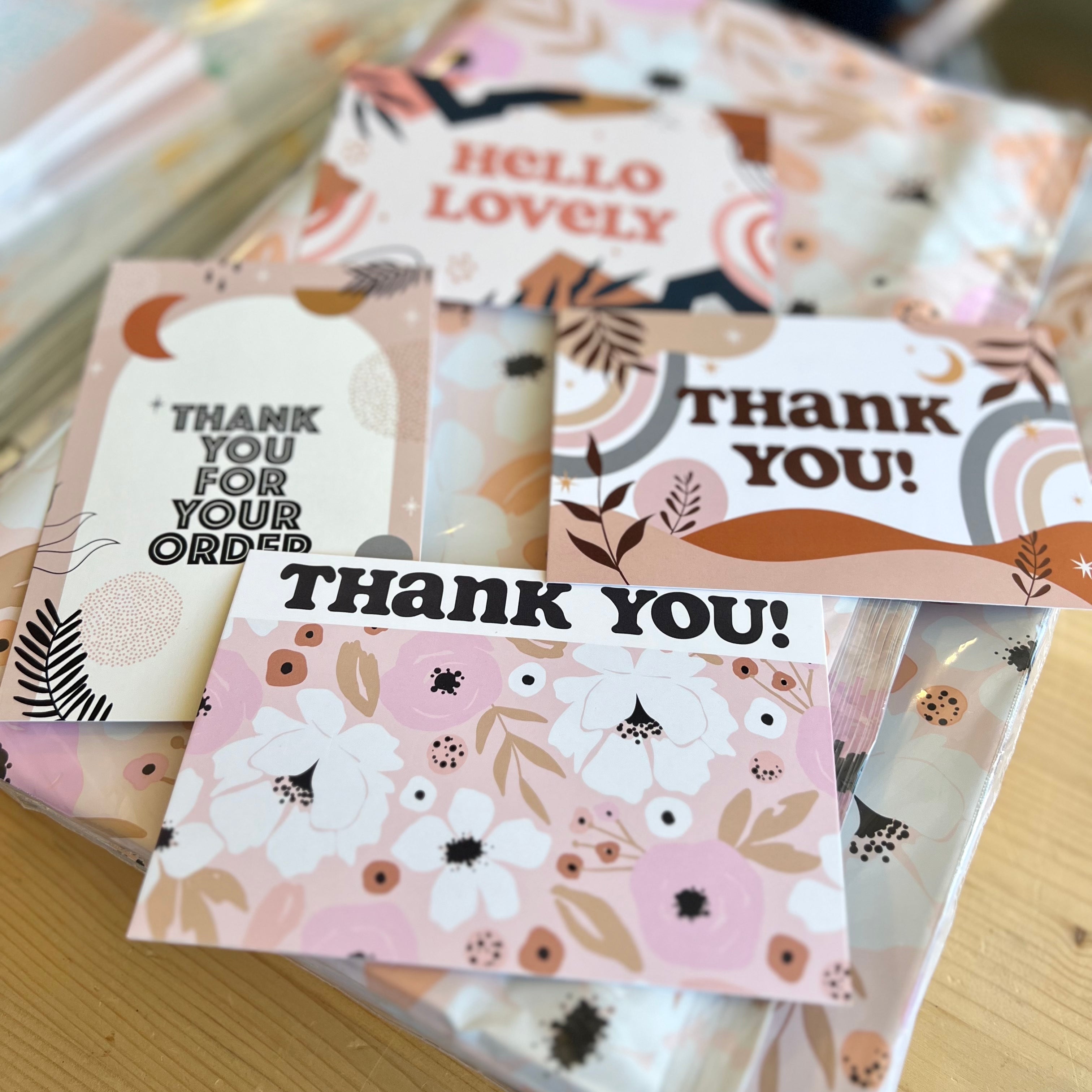 Abstract Hello Lovely Insert Card