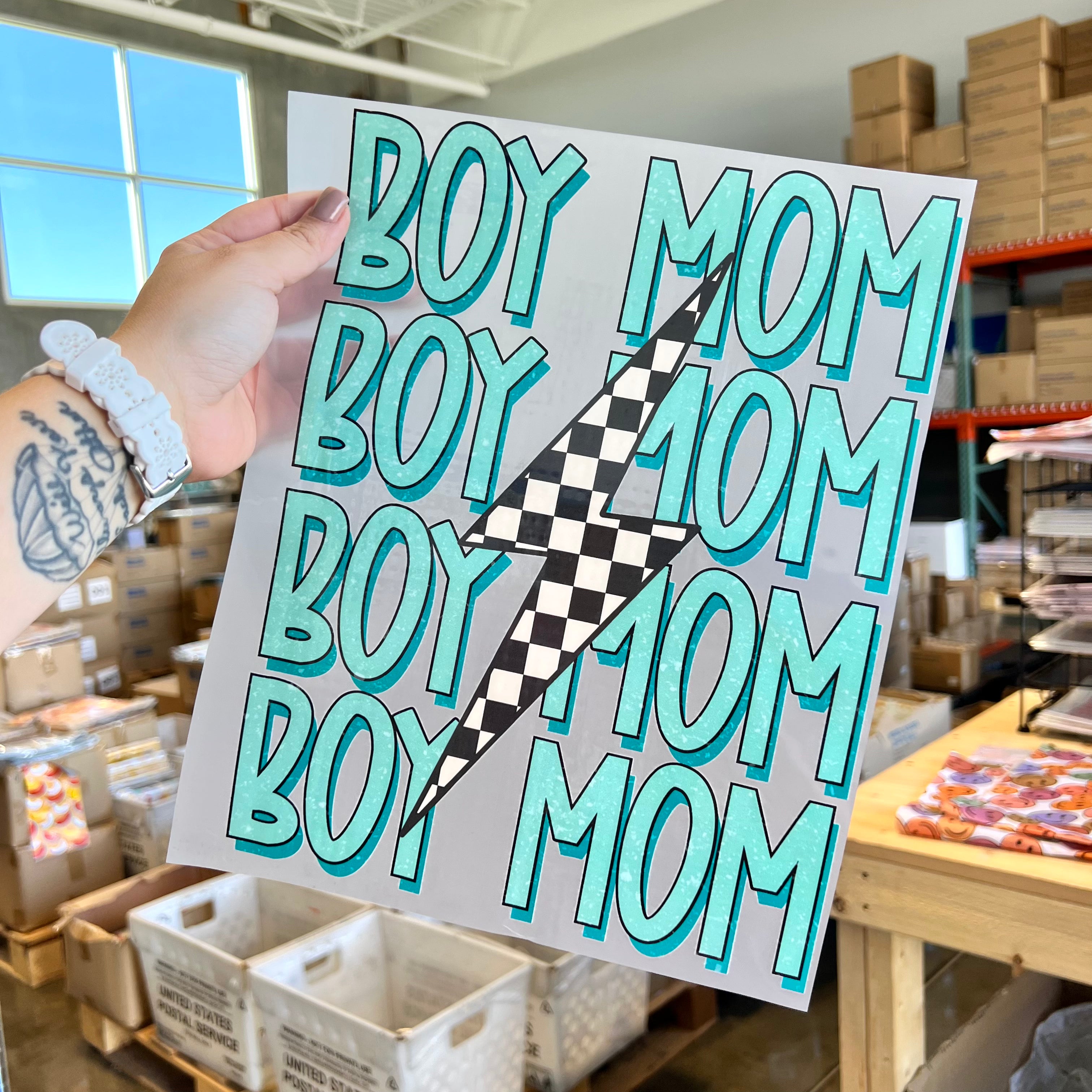 Boy Mom (Repeat) DTF Transfer