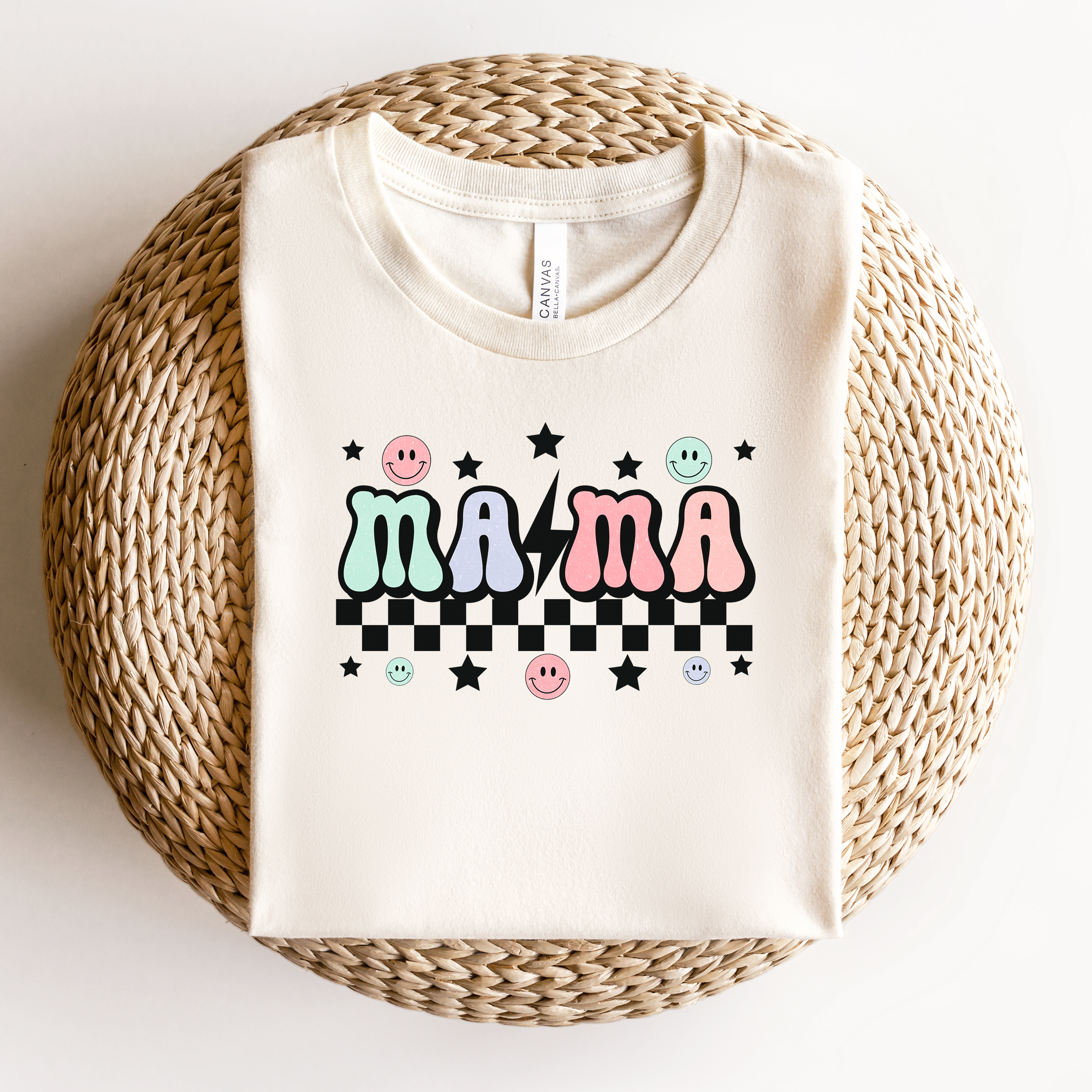 Pastel Checkered Mama DTF Transfer
