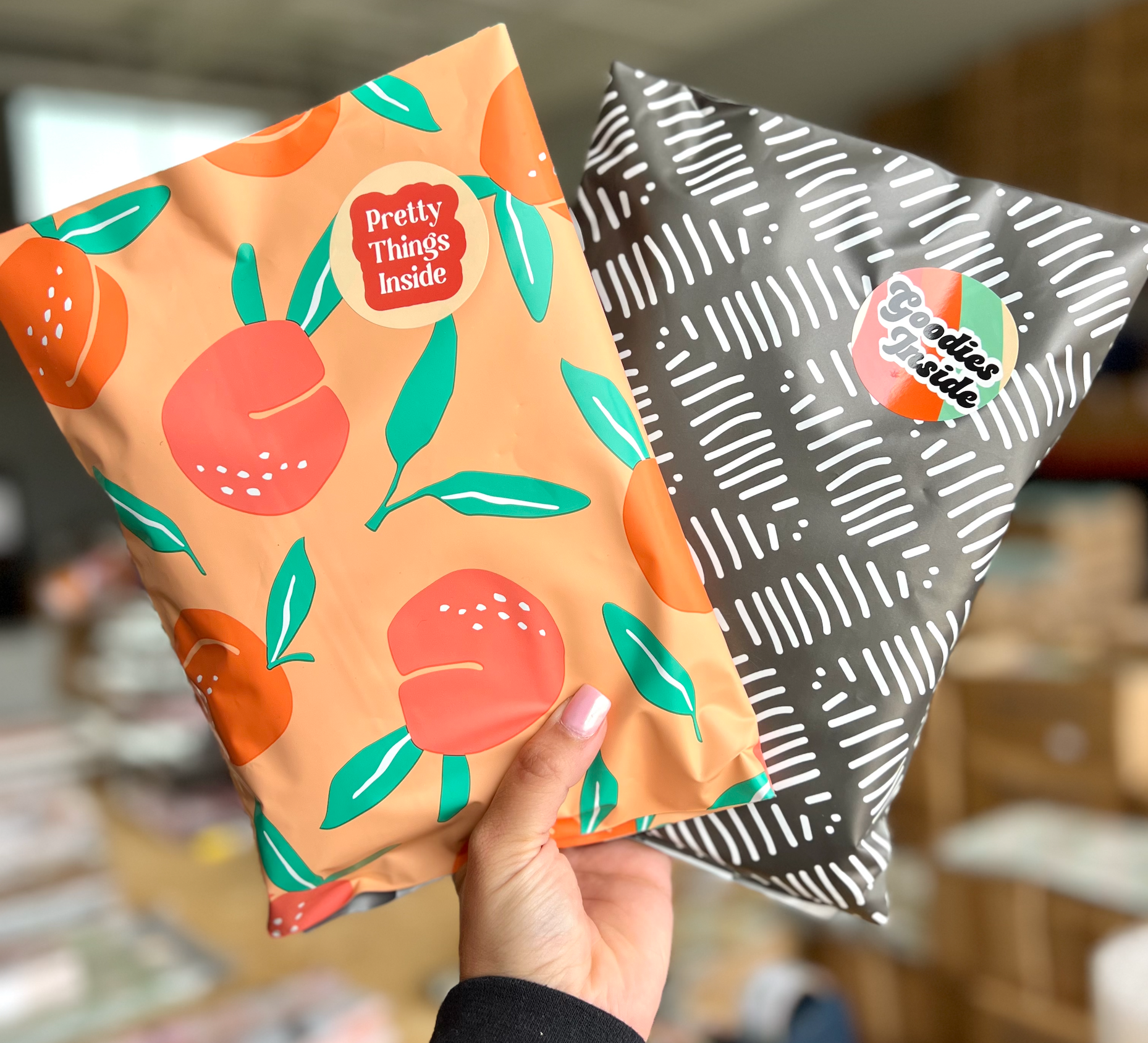 Black Zig Zag Poly Mailer