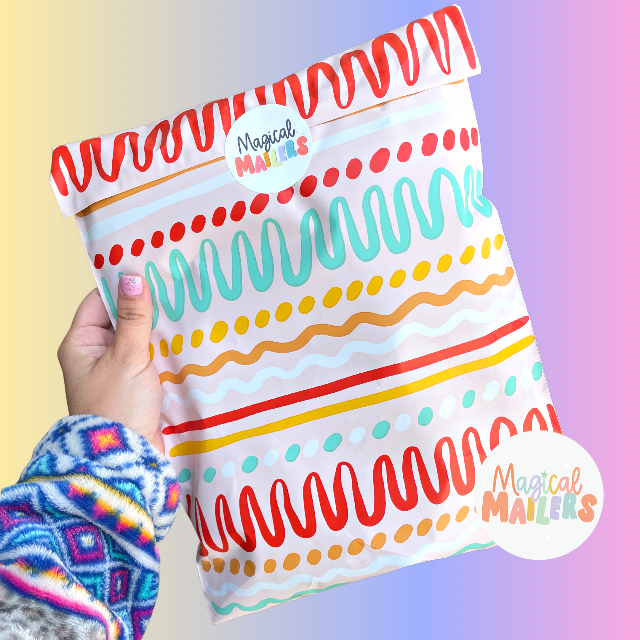 6x9" Summer Squiggles Poly Mailer