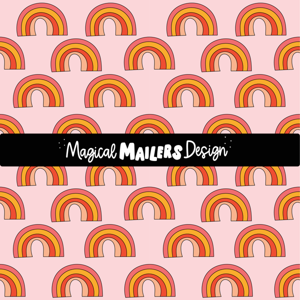 DIGITAL - Retro Rainbow Seamless Pattern