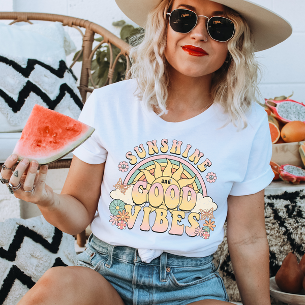 Sunshine and Good Vibes DTF Transfer