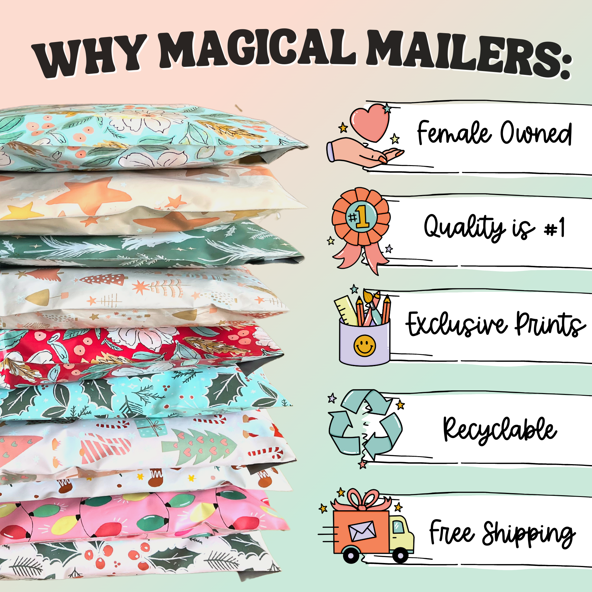 Indy Bloom Blue Poly Mailer