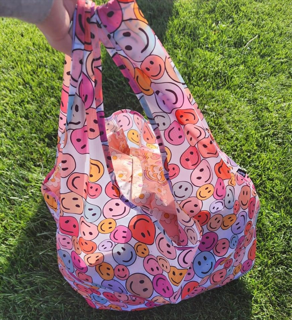 Be Happy Large Reusable Bag