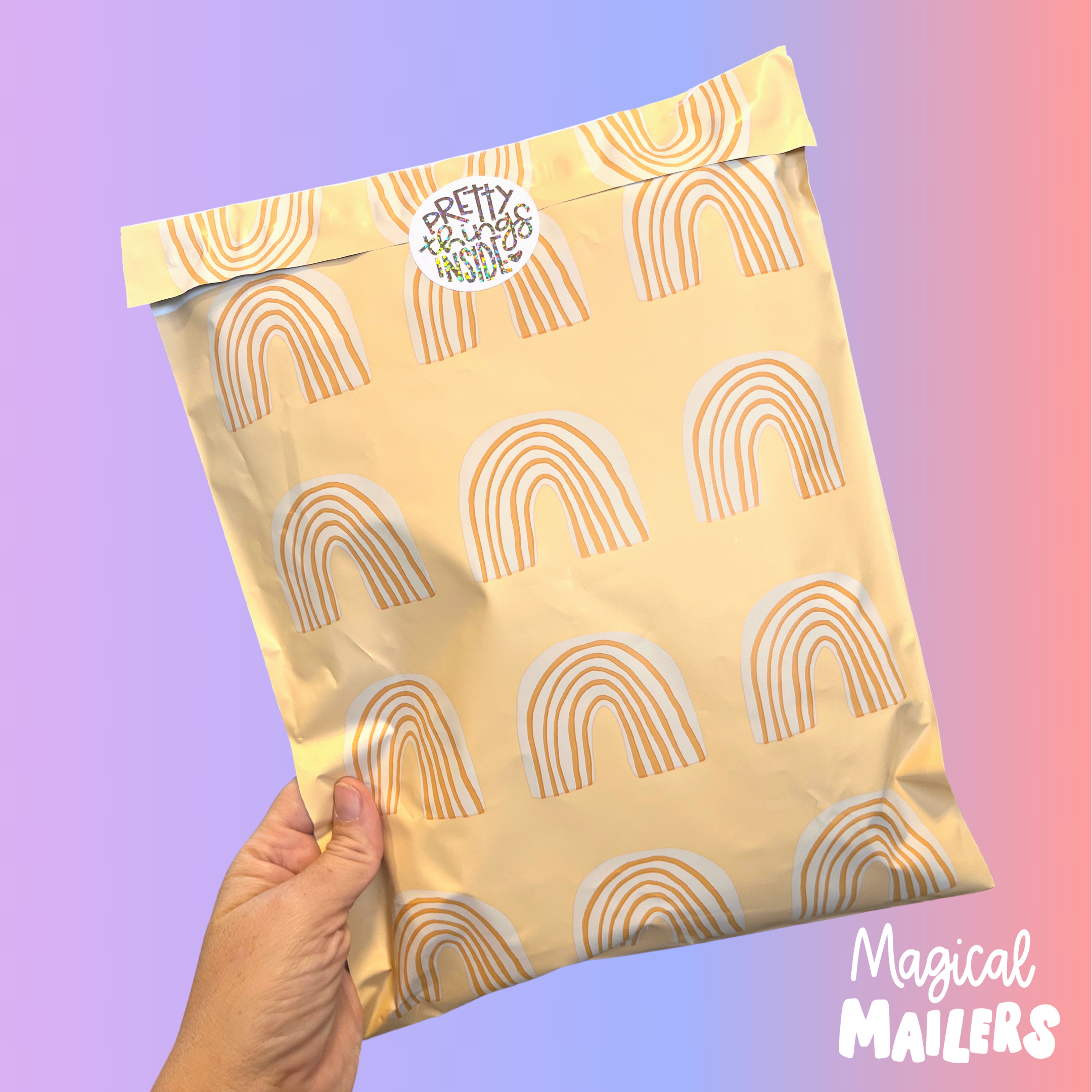 6x9" Over The Rainbow (ORANGE) Poly Mailer