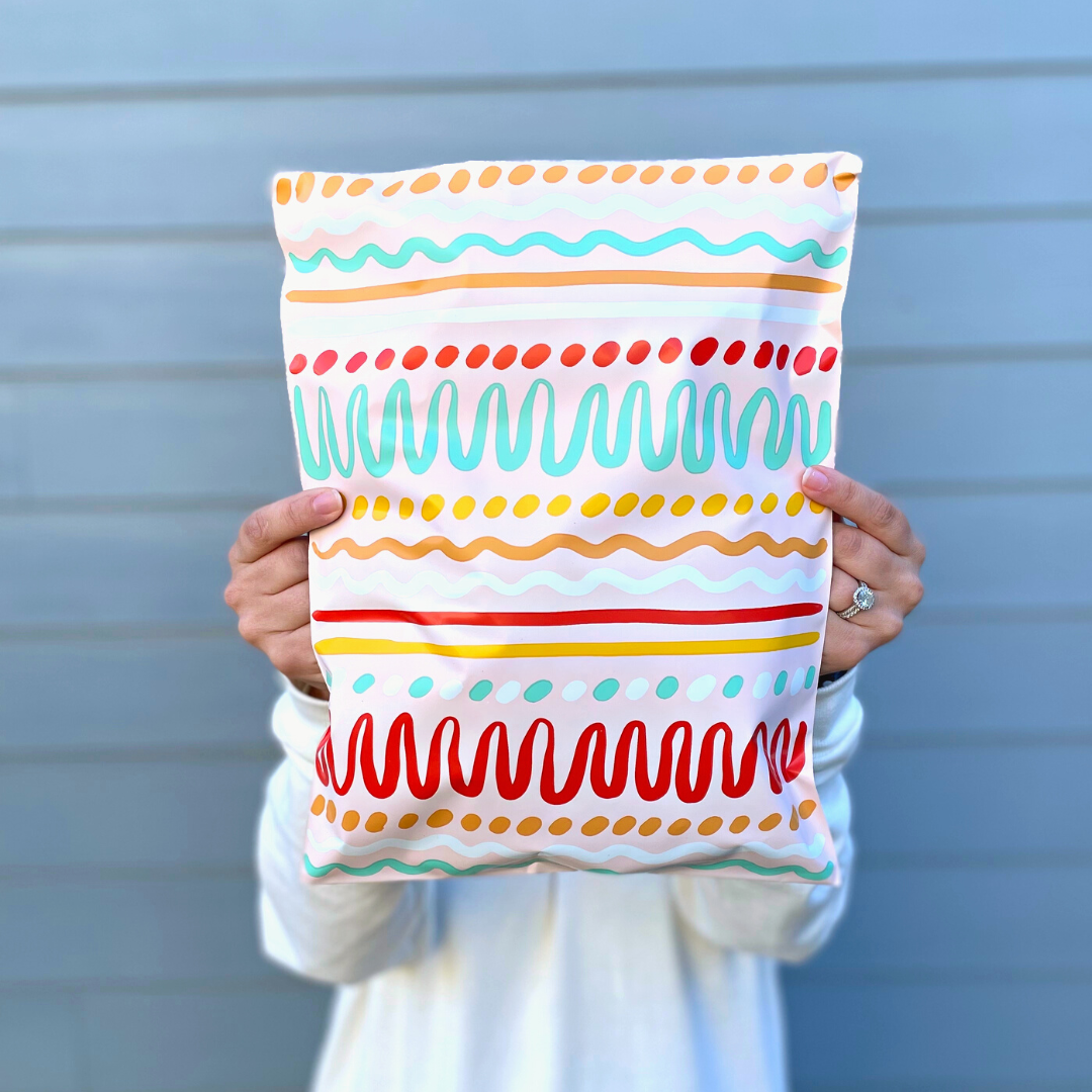 6x9" Summer Squiggles Poly Mailer