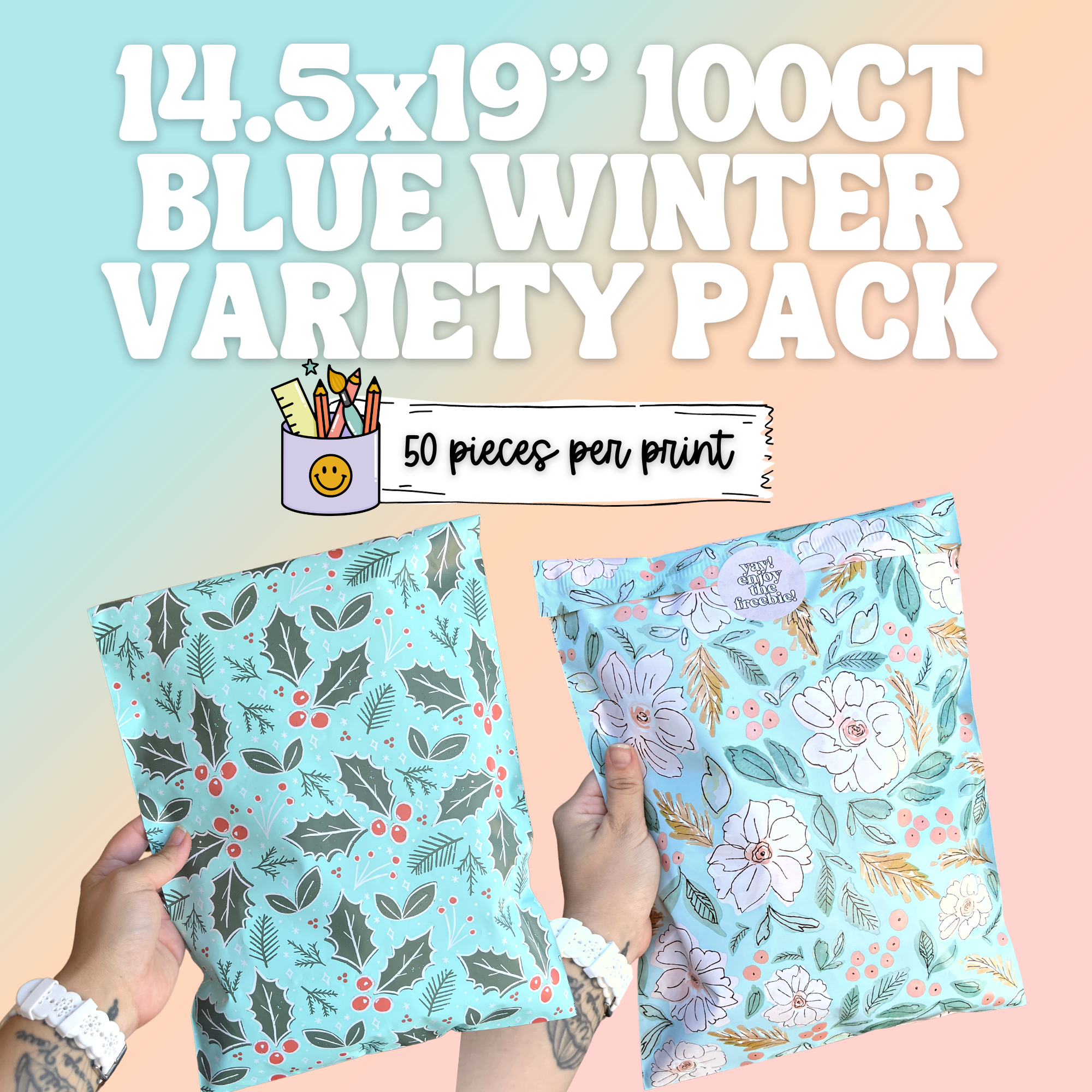 14.5x19" Blue Winter Variety (100ct)
