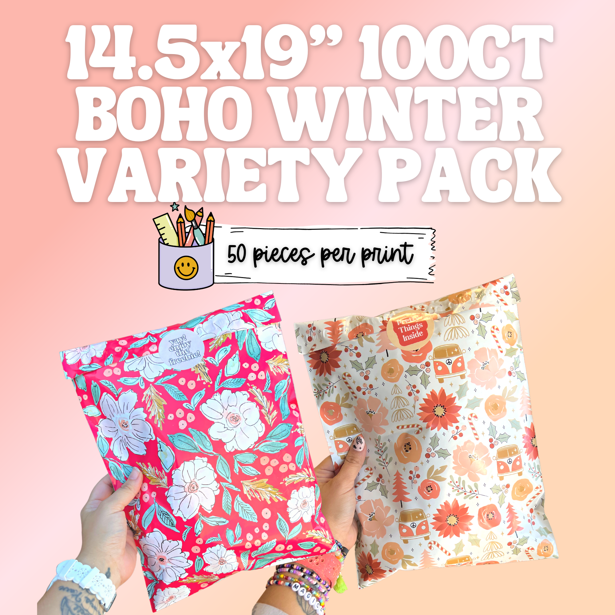 14.5x19" Boho Winter Variety (100ct)