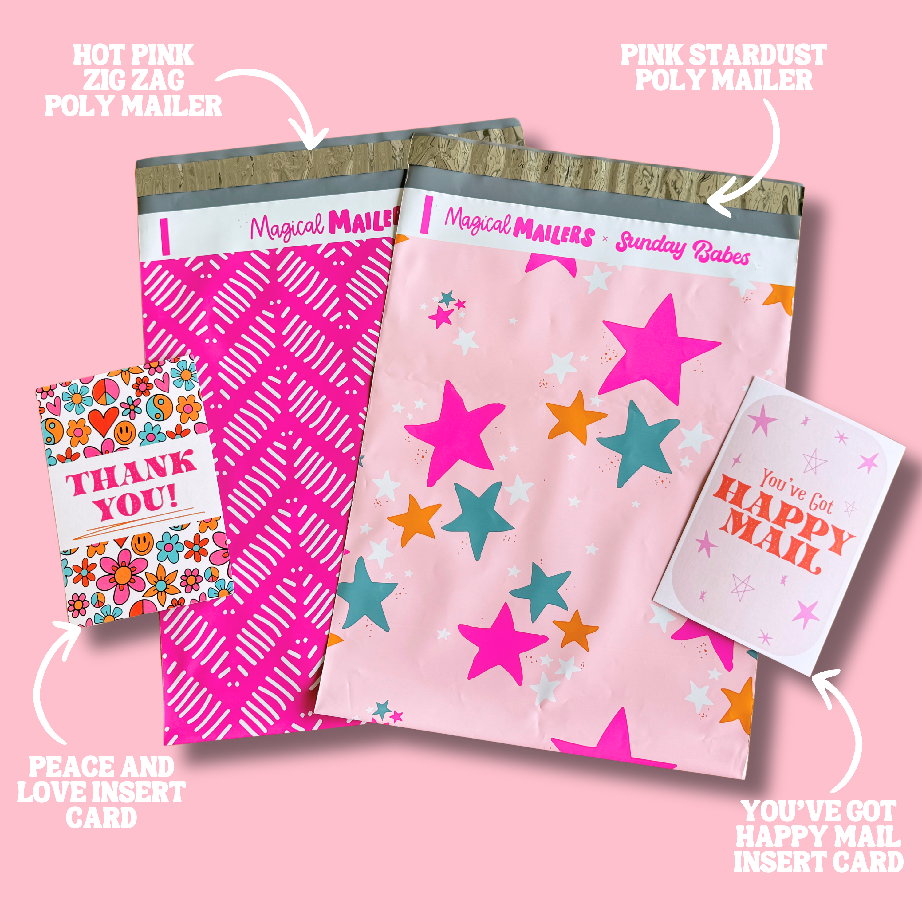 Pink Stardust Poly Mailer