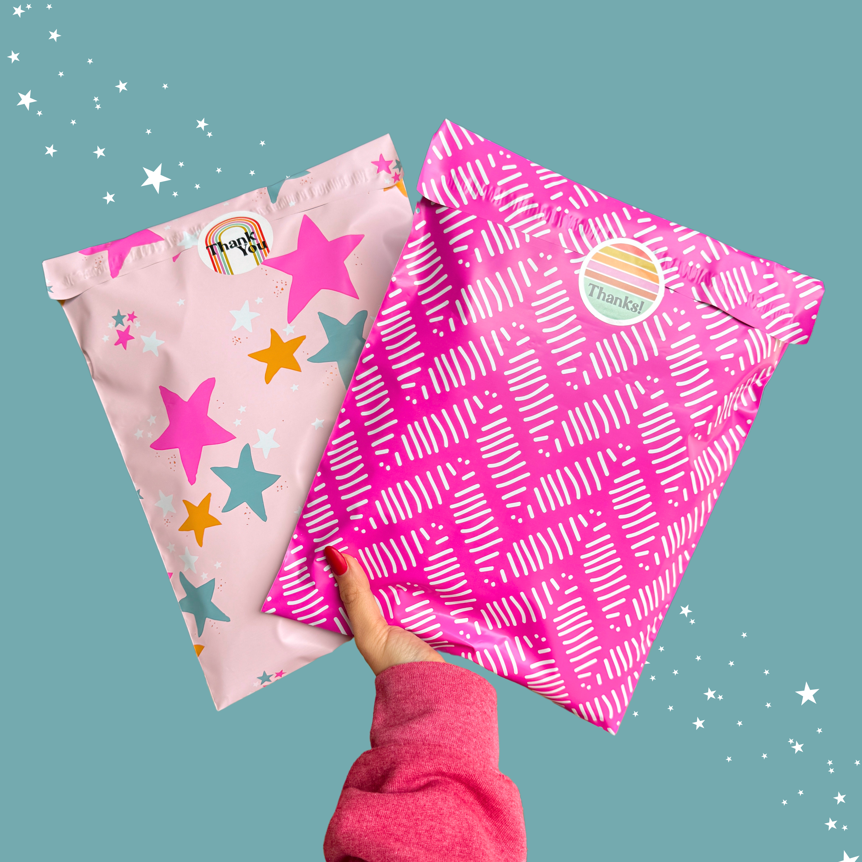 Pink Stardust Poly Mailer