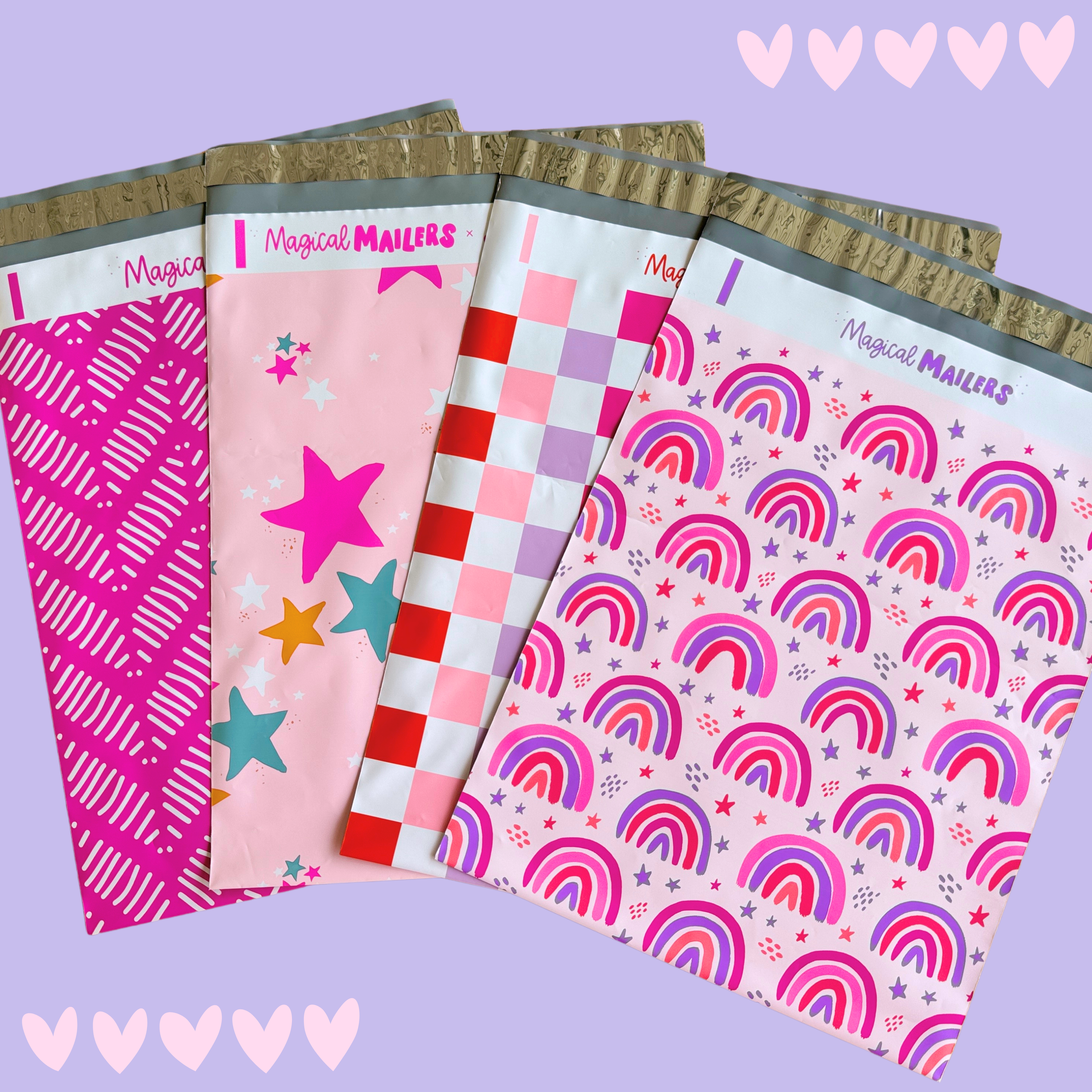 Pink Checkered Poly Mailer