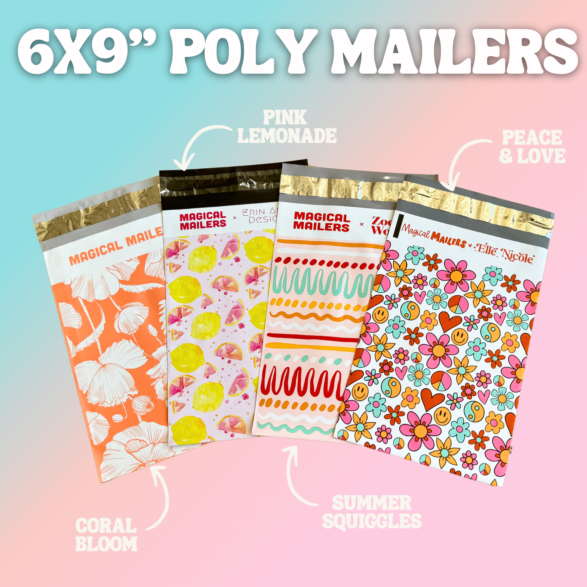 6x9" Pink Variety Pack (100ct)
