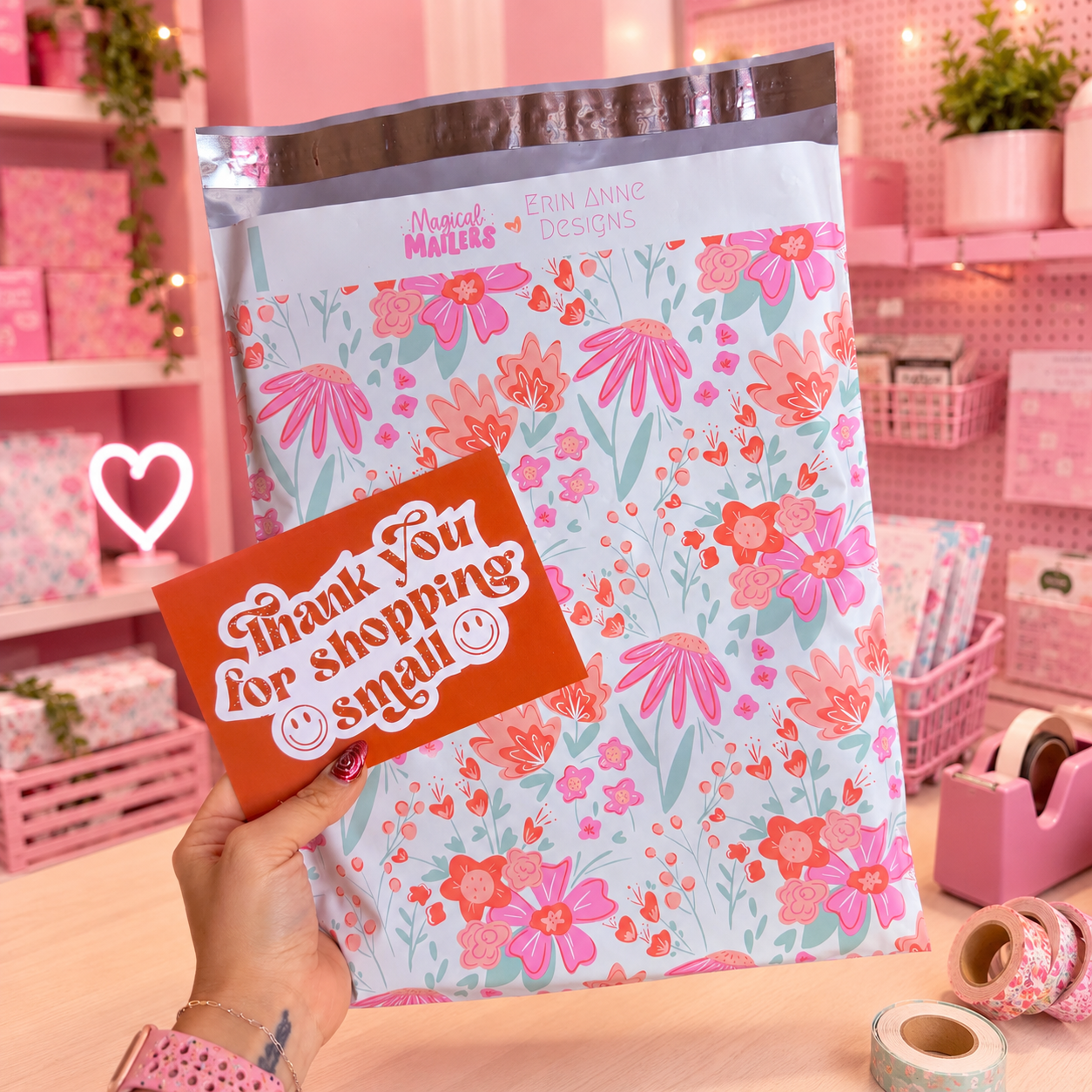10x13" Blissful Floral Poly Mailer