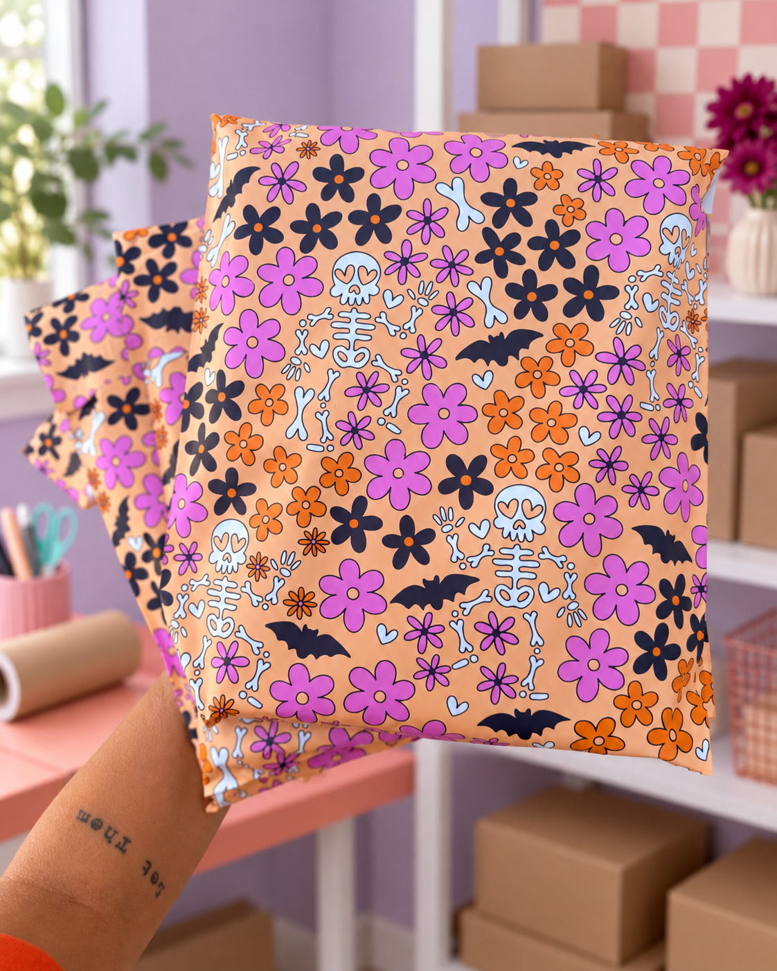 10x13" Ditsy Halloween Poly Mailer