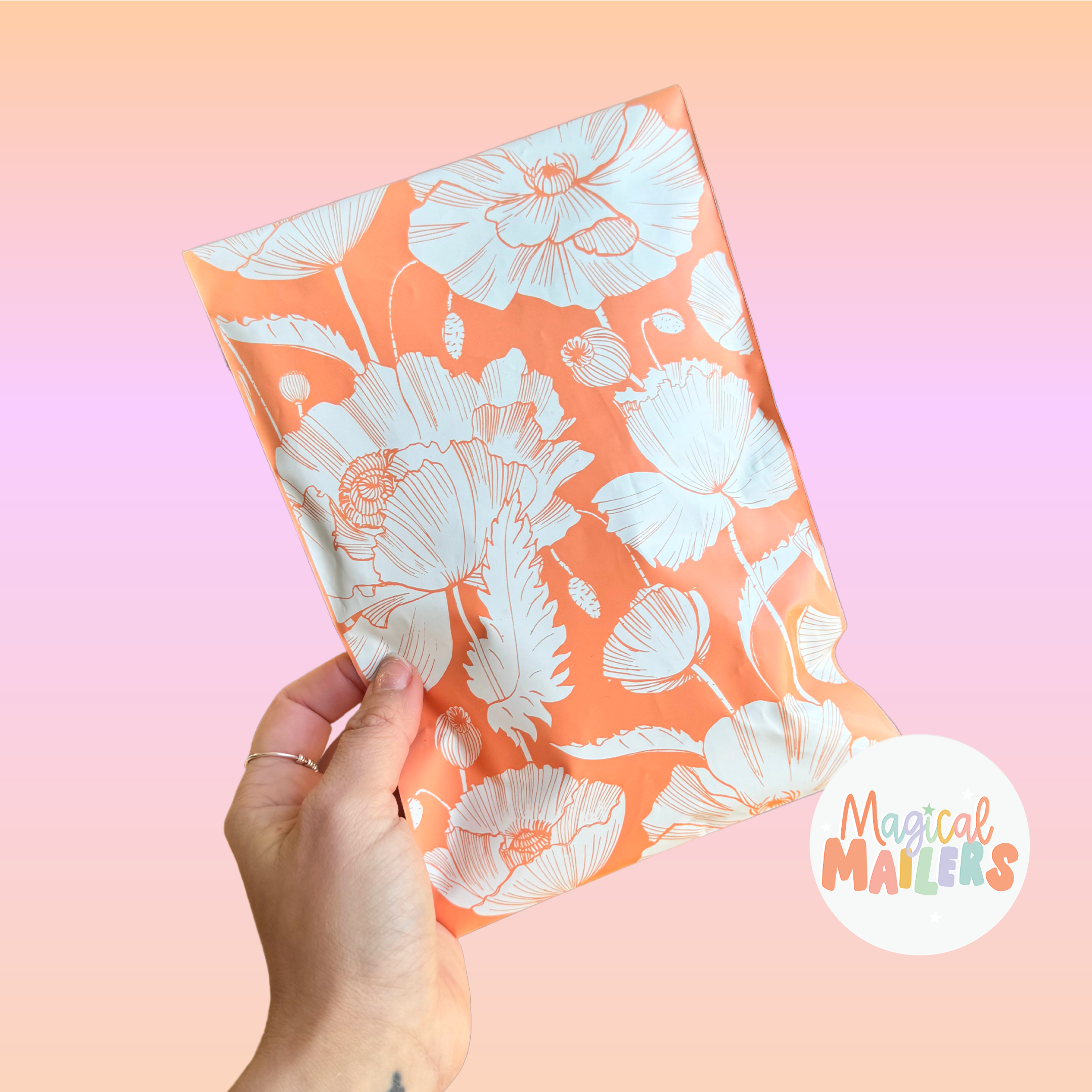 Coral Bloom 6x9" Poly Mailer